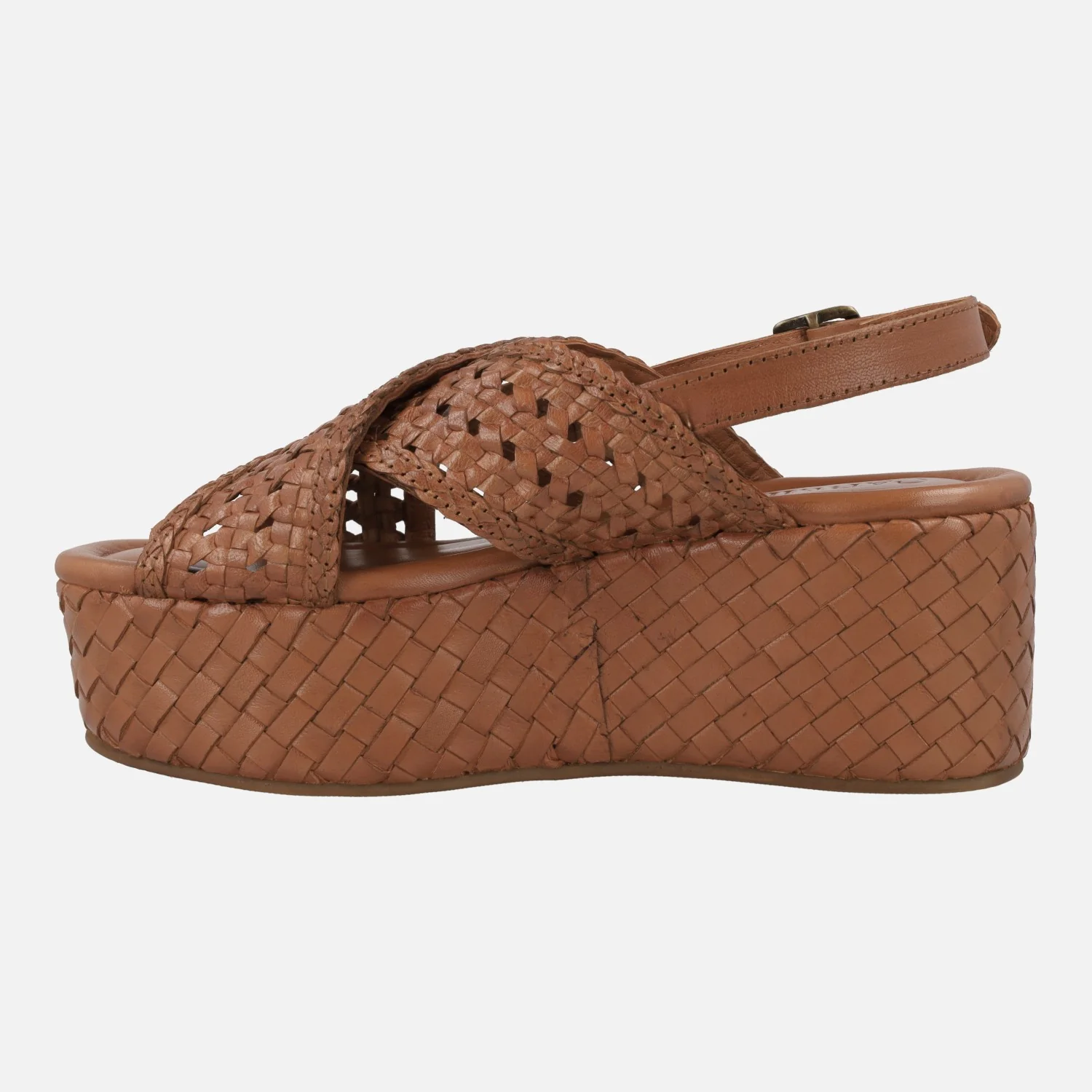Sandalias trenzadas de piel con maxi plataforma Carmela - Image 3