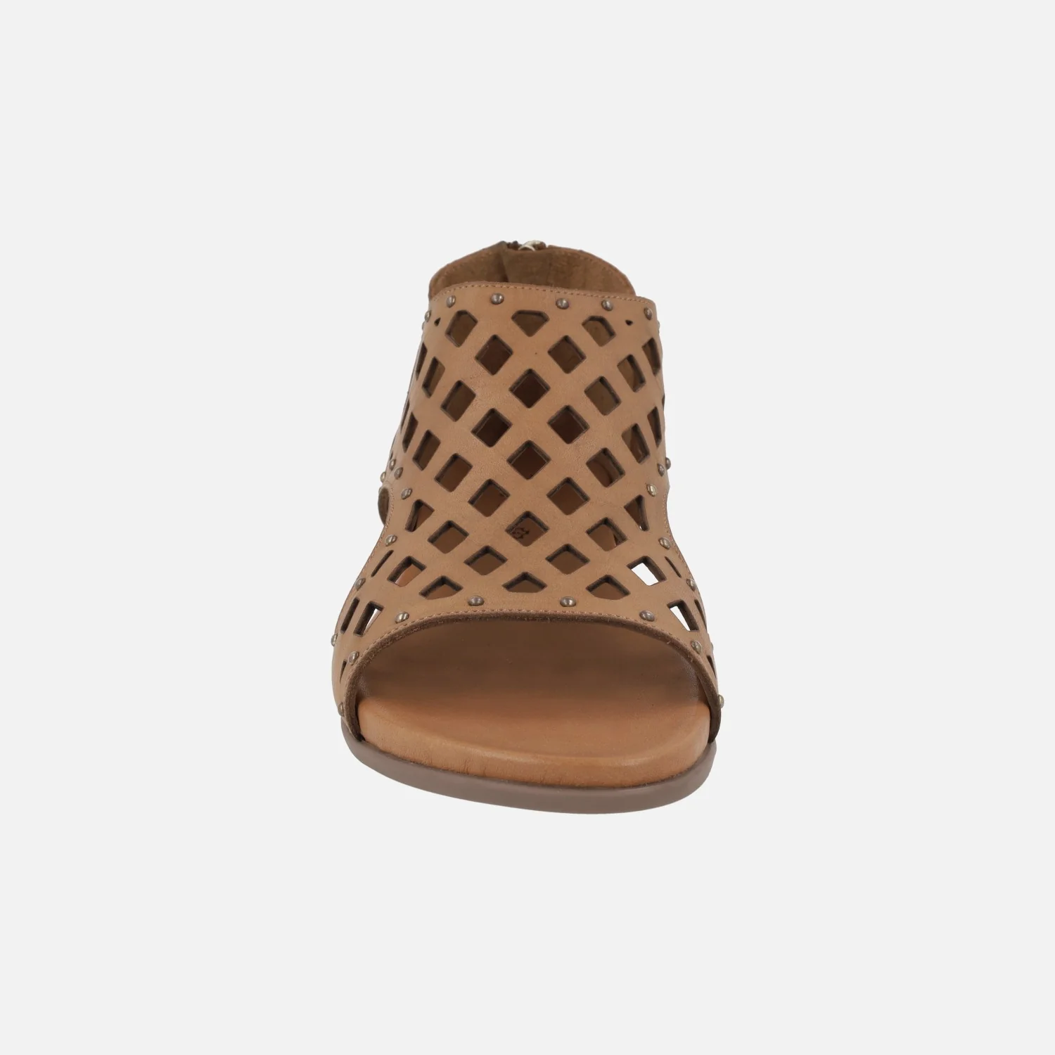 Sandalias troqueladas de piel abiertas de puntera y cerradas de talón - Image 11