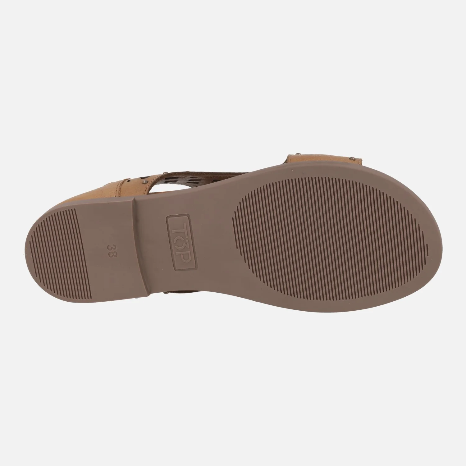 Sandalias troqueladas de piel abiertas de puntera y cerradas de talón - Image 12