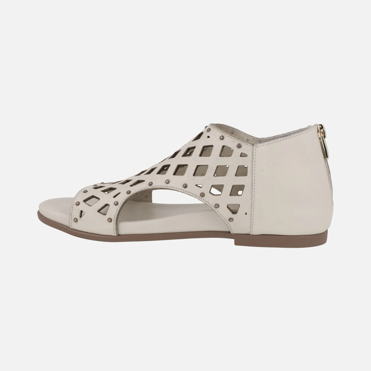 Sandalias troqueladas de piel abiertas de puntera y cerradas de talón - Image 15