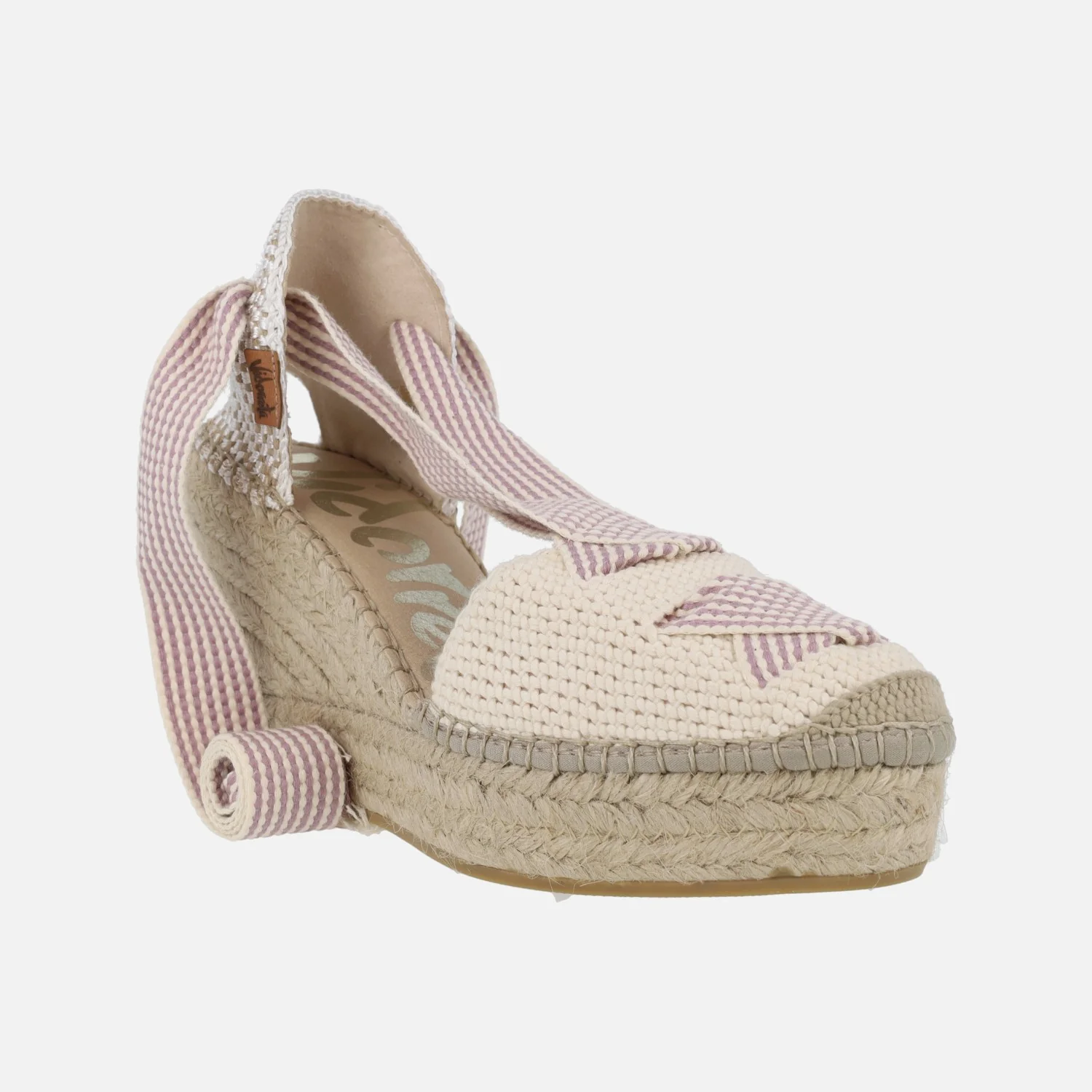 Zapatillas de esparto en tejido con cintas - Image 2
