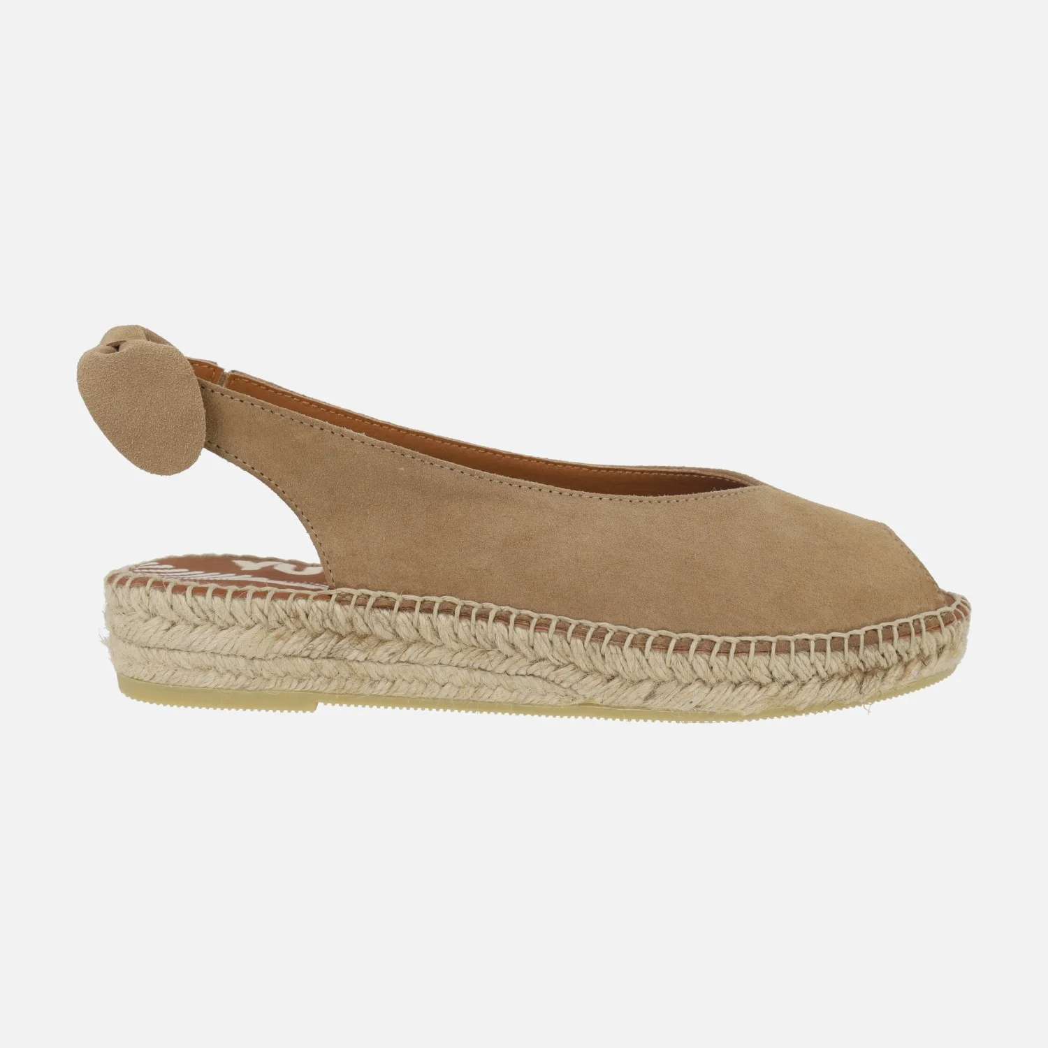 Zapatillas bajas de esparto destalonadas con detalle de lazo