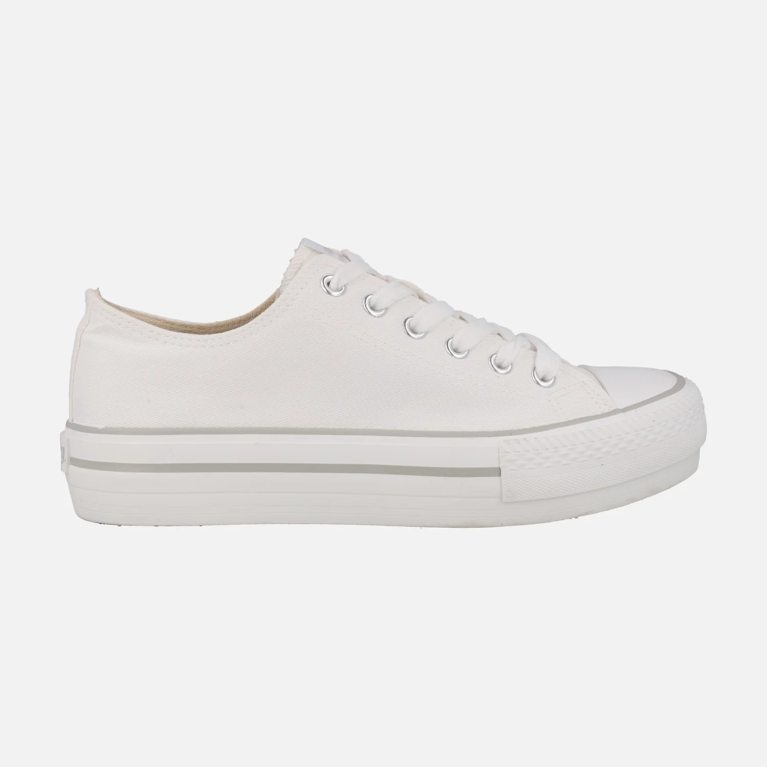 Zapatillas blancas de lona Bigger X con suela gruesa