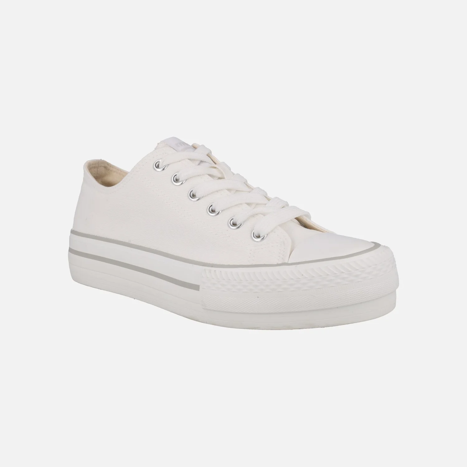 Zapatillas blancas de lona Bigger X con suela gruesa - Image 2