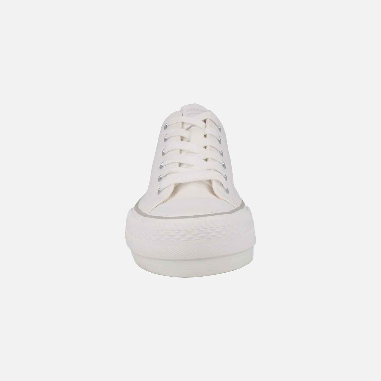 Zapatillas blancas de lona Bigger X con suela gruesa - Image 5