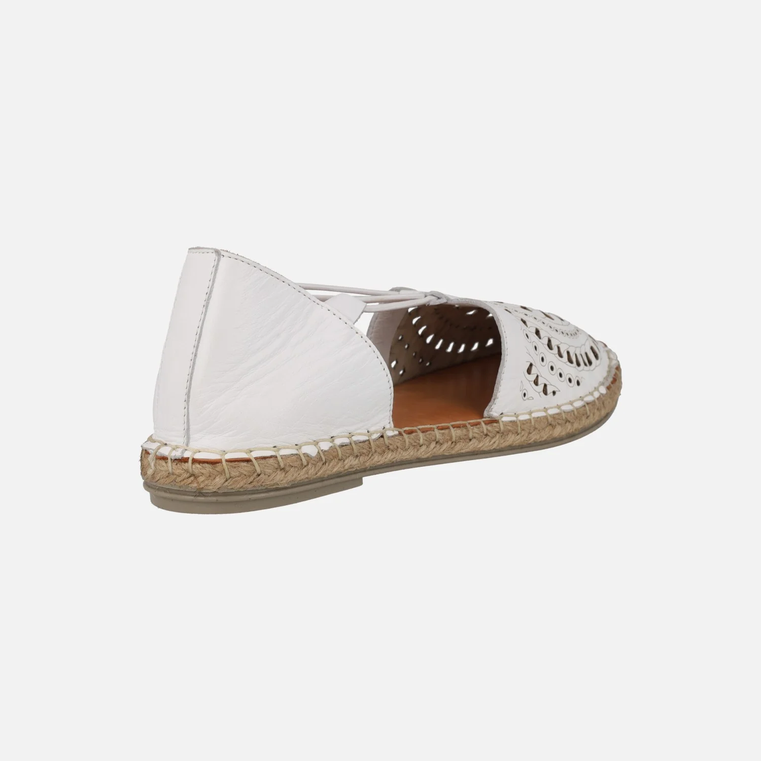 Zapatillas de piel con elásticos y piso de esparto Nansy - Image 4