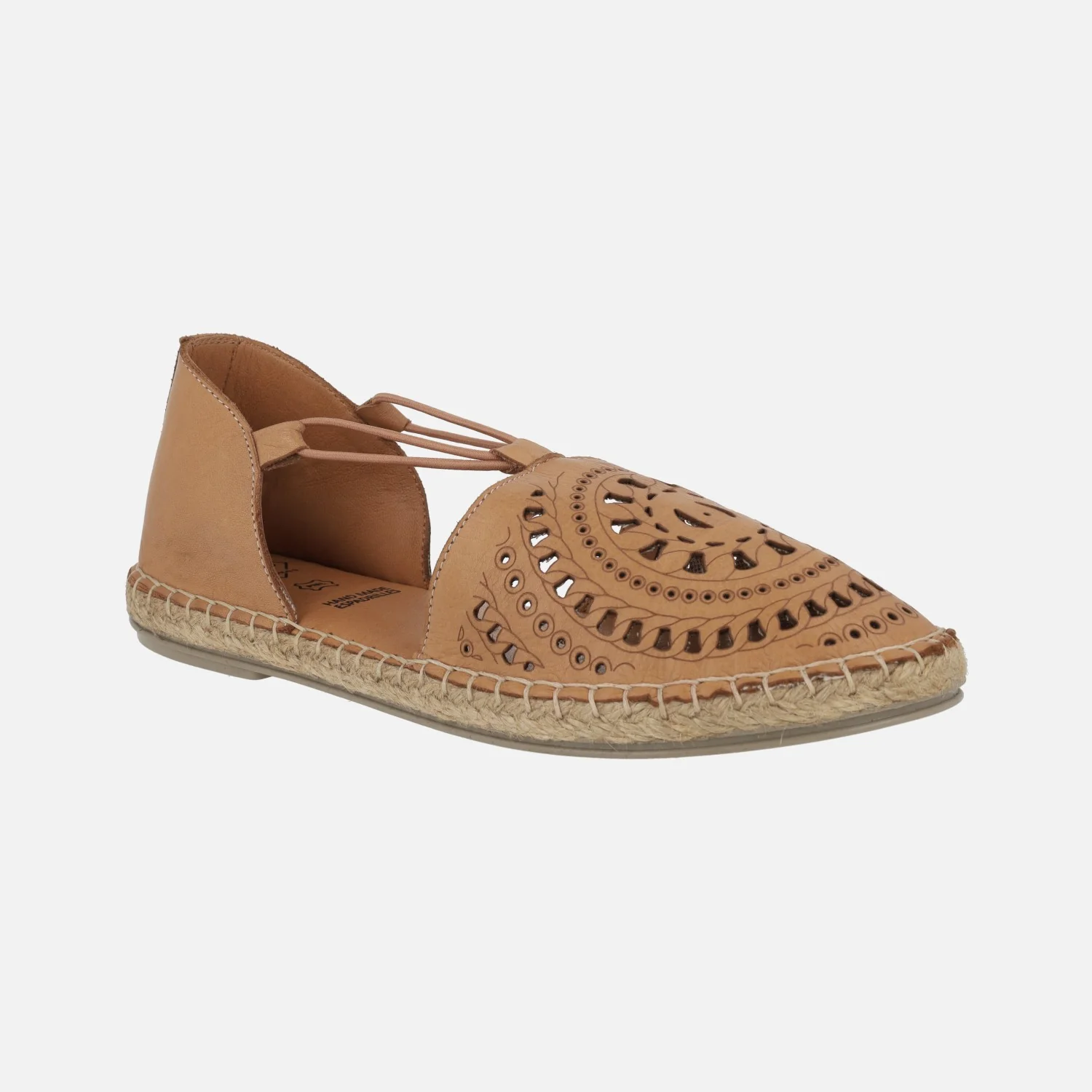 Zapatillas de piel con elásticos y piso de esparto Nansy - Image 7