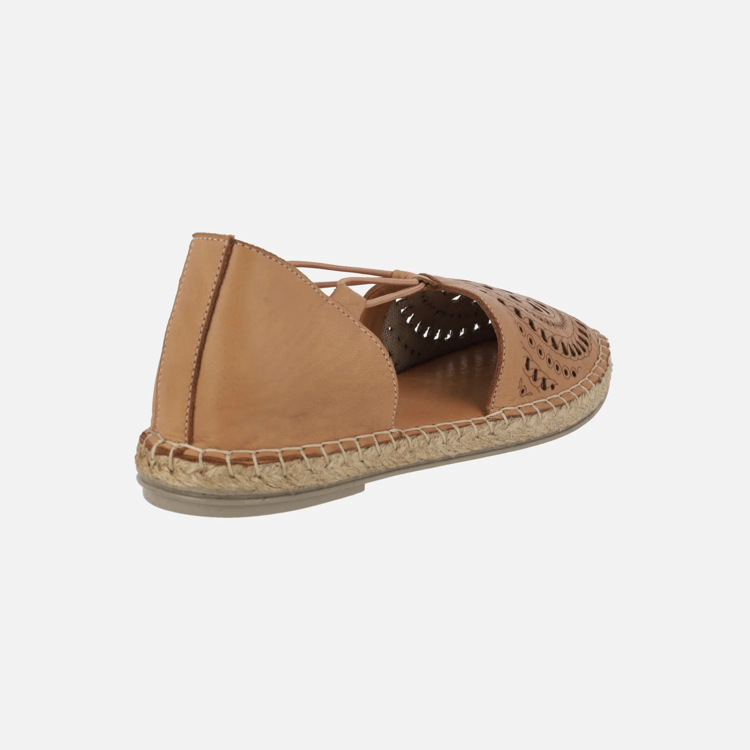 Zapatillas de piel con elásticos y piso de esparto Nansy - Image 9