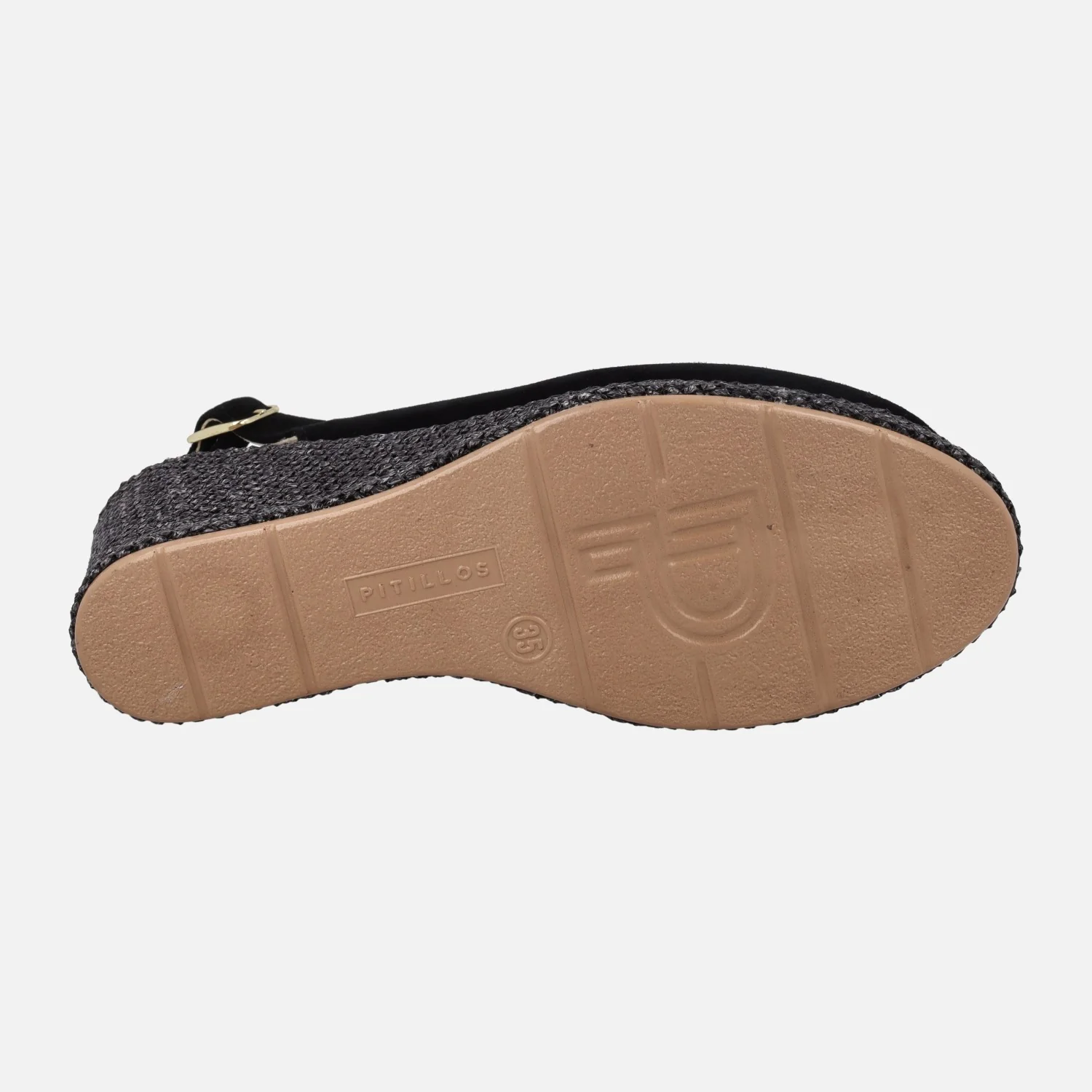 Zapatillas de ante con cuña de rafia y adorno de flor - Image 6