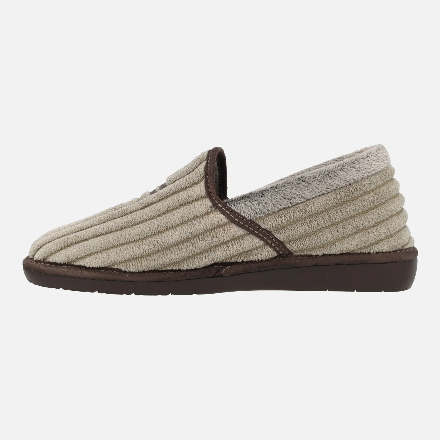 Zapatillas de casa cerradas para hombre en tejido de pana suave Boston - Image 3