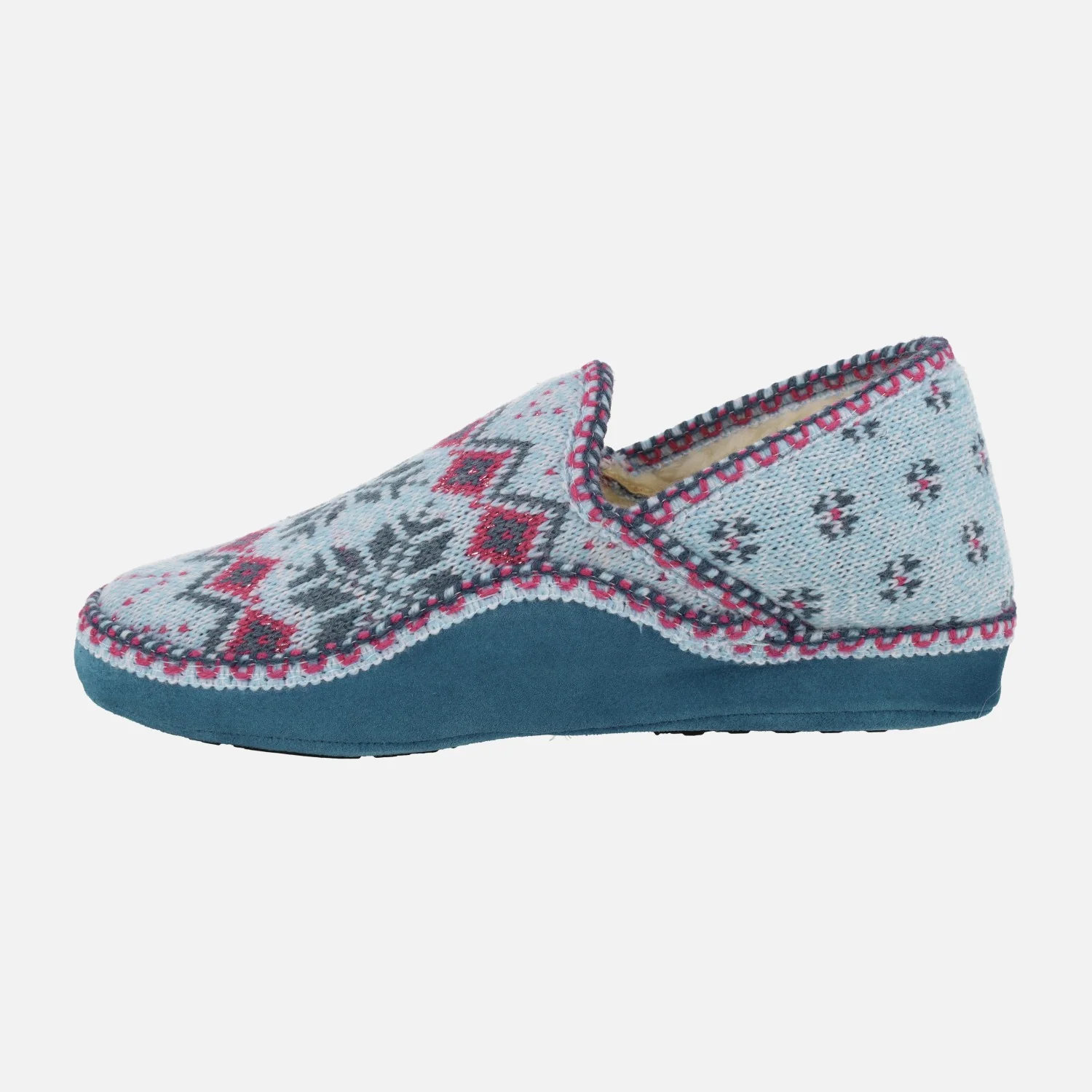 Zapatillas de casa cerradas para mujer en lana Heidi Zafiro - Image 4