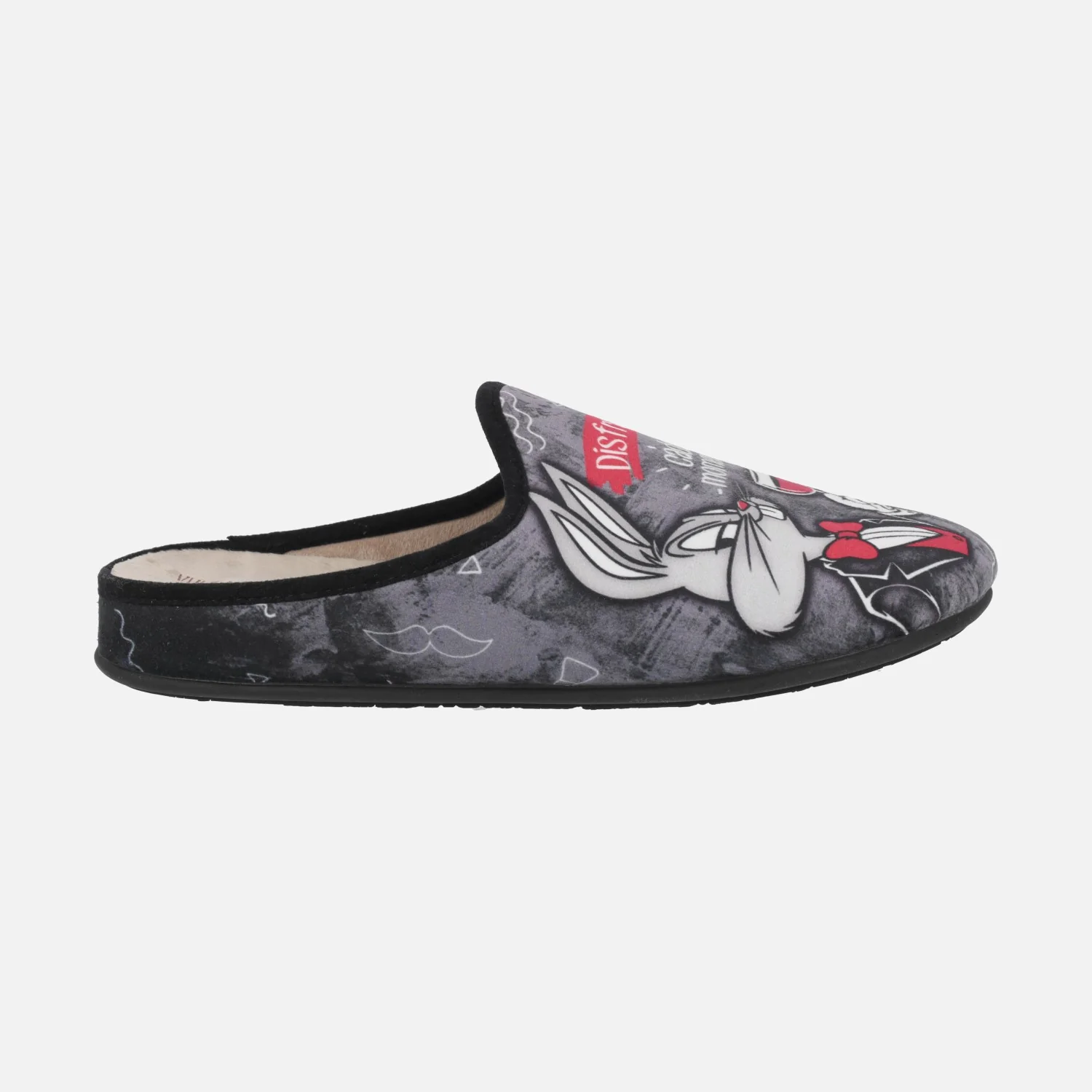 Zapatillas de casa descalzas para hombre Bugs Bunny frase - Image 3