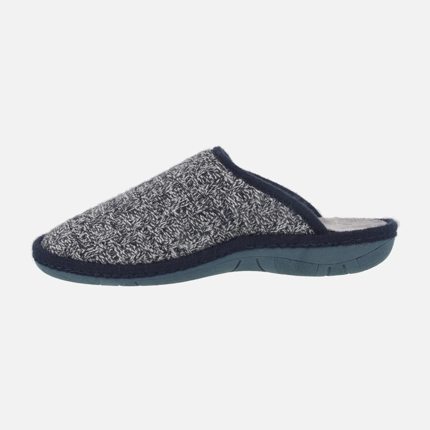 Zapatillas de casa descalzas para hombre en lana Baqueira marino - Image 3