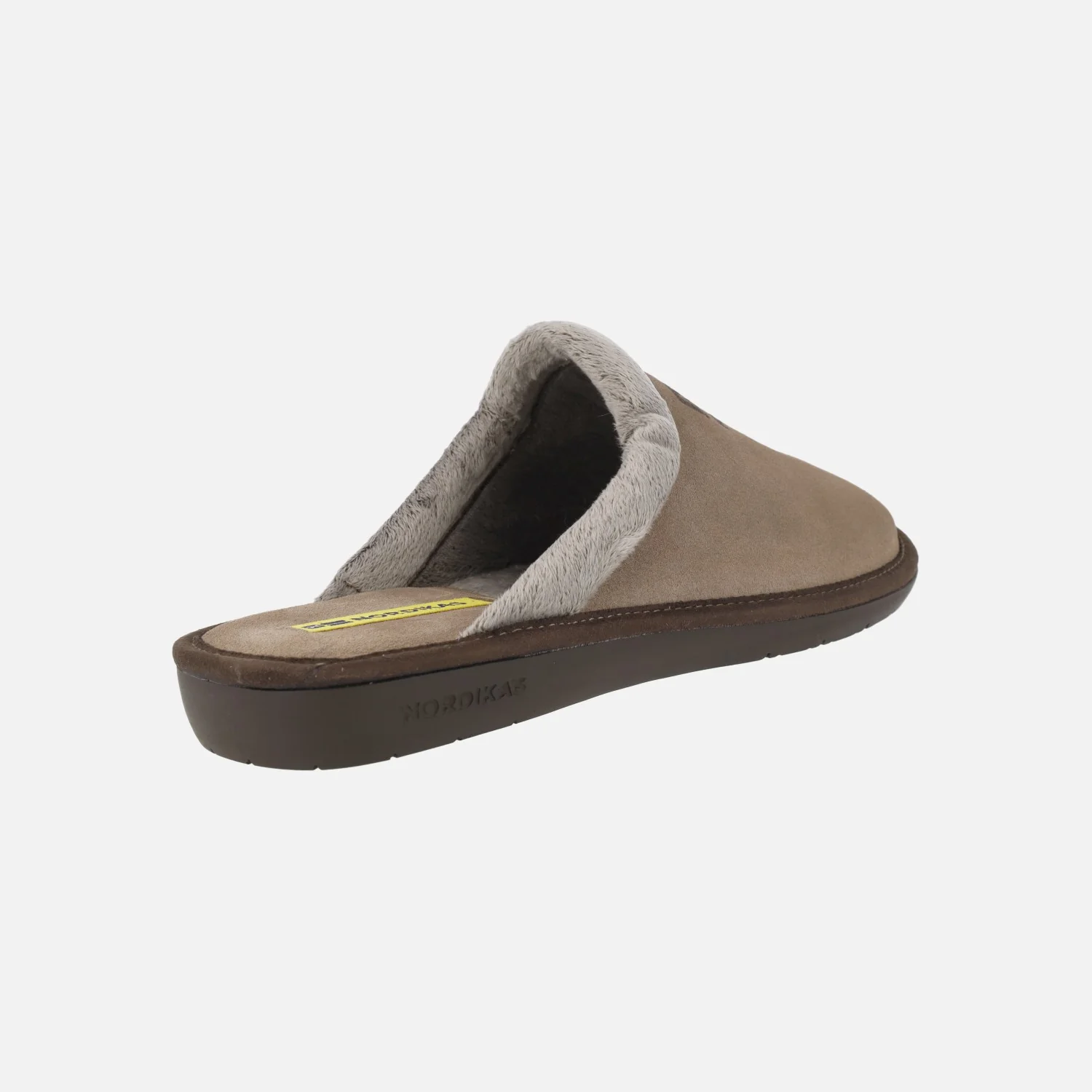 Zapatillas de casa descalzas para hombre en serraje taupe - Image 4