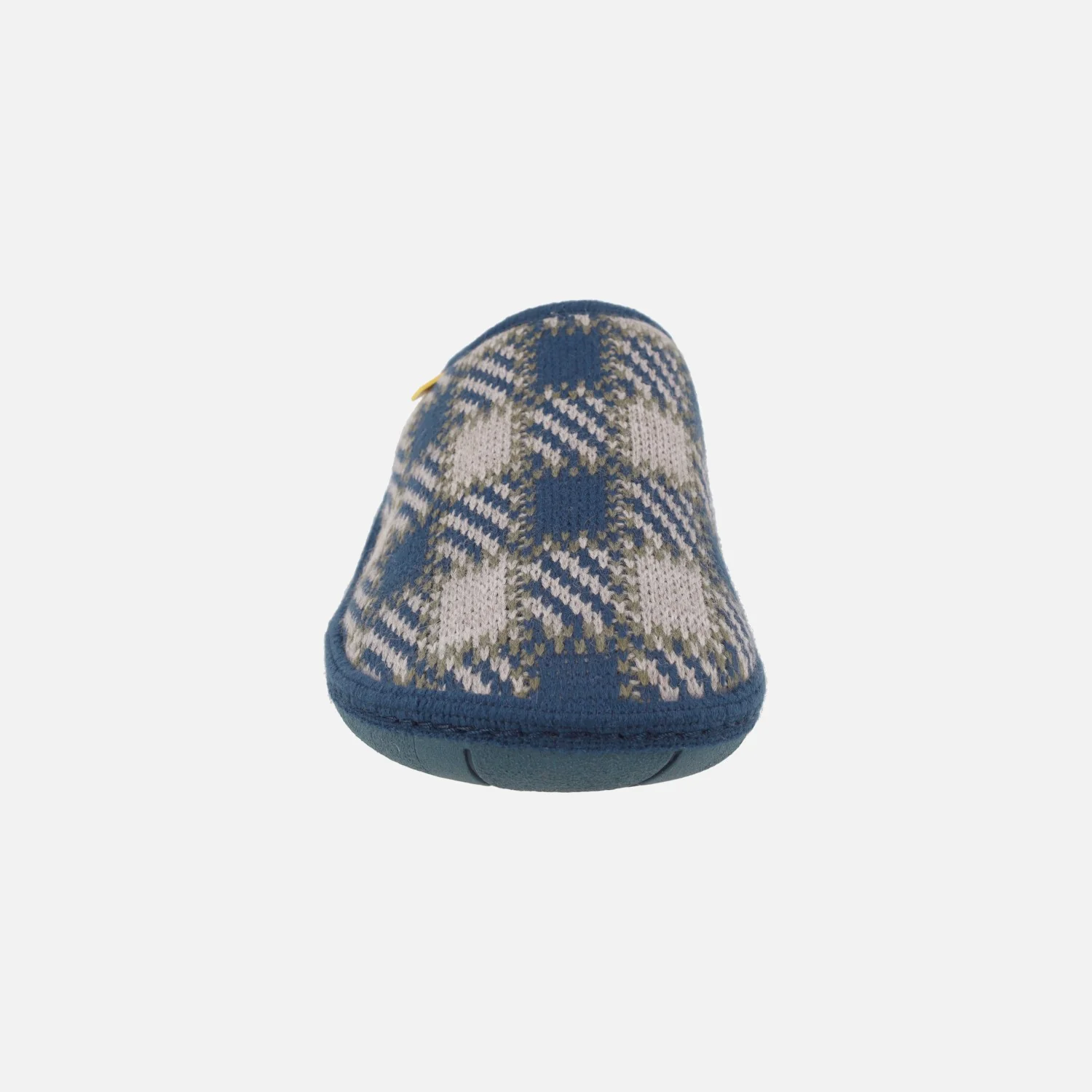 Zapatillas de casa descalzas para hombre en tejido a cuadros Denim - Image 5