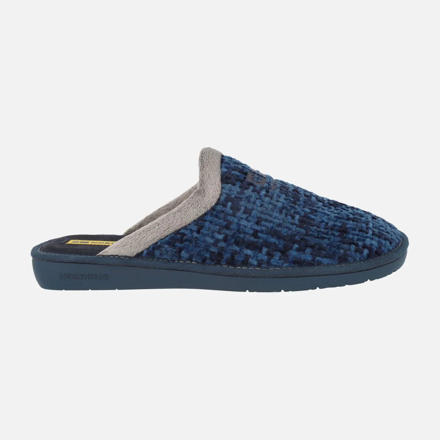 Zapatillas de casa descalzas para hombre en tejido Quebec marino