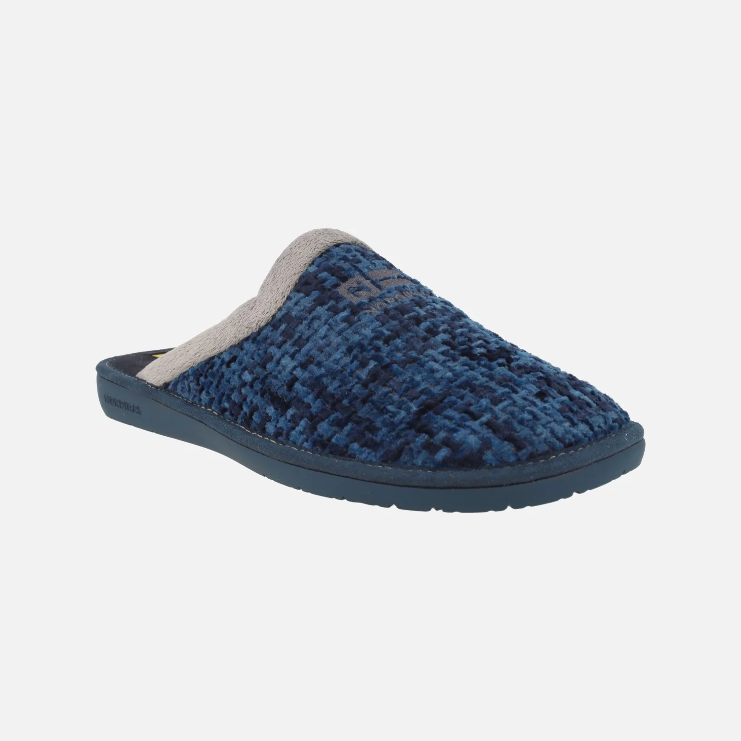 Zapatillas de casa descalzas para hombre en tejido Quebec marino - Image 2