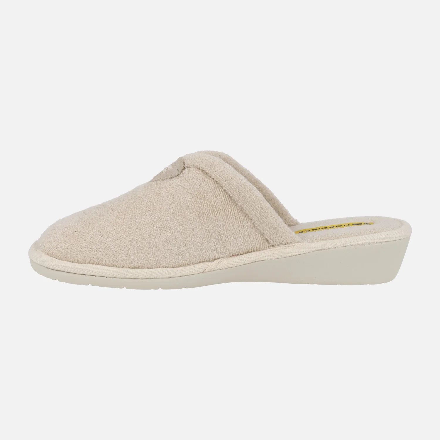 Zapatillas de casa descalzas para mujer en toalla beige - Image 3