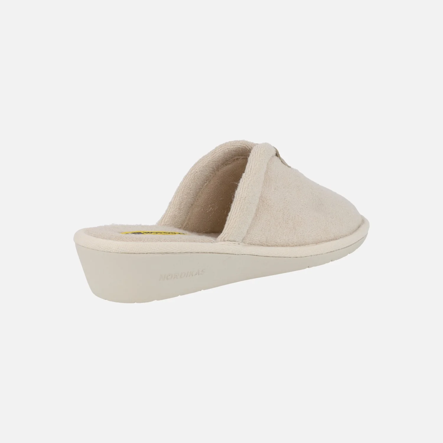 Zapatillas de casa descalzas para mujer en toalla beige - Image 4