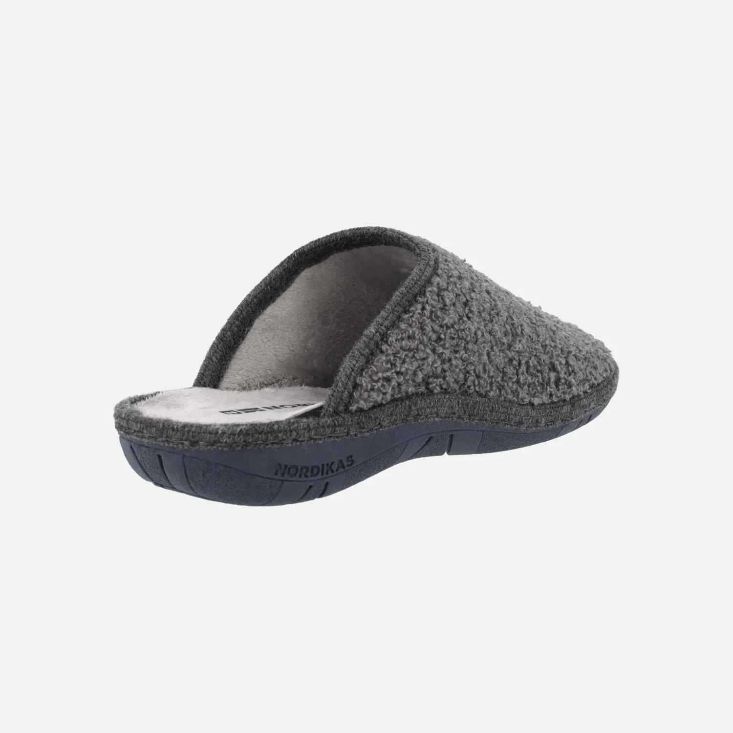 Zapatillas de casa para hombre en tejido Teddy gris - Image 4