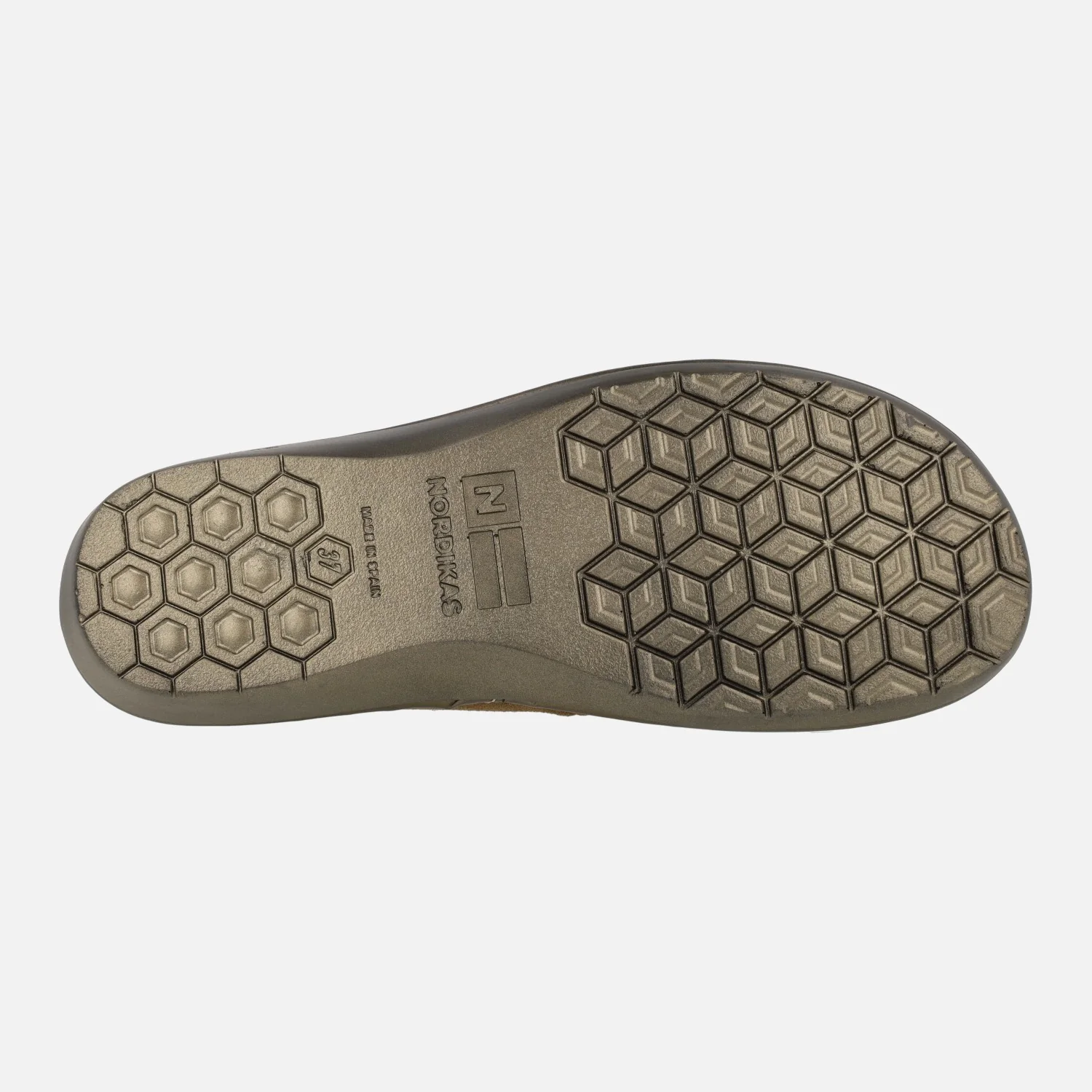 Zapatillas de casa para mujer en ante taupe con cierre de velcro - Image 5