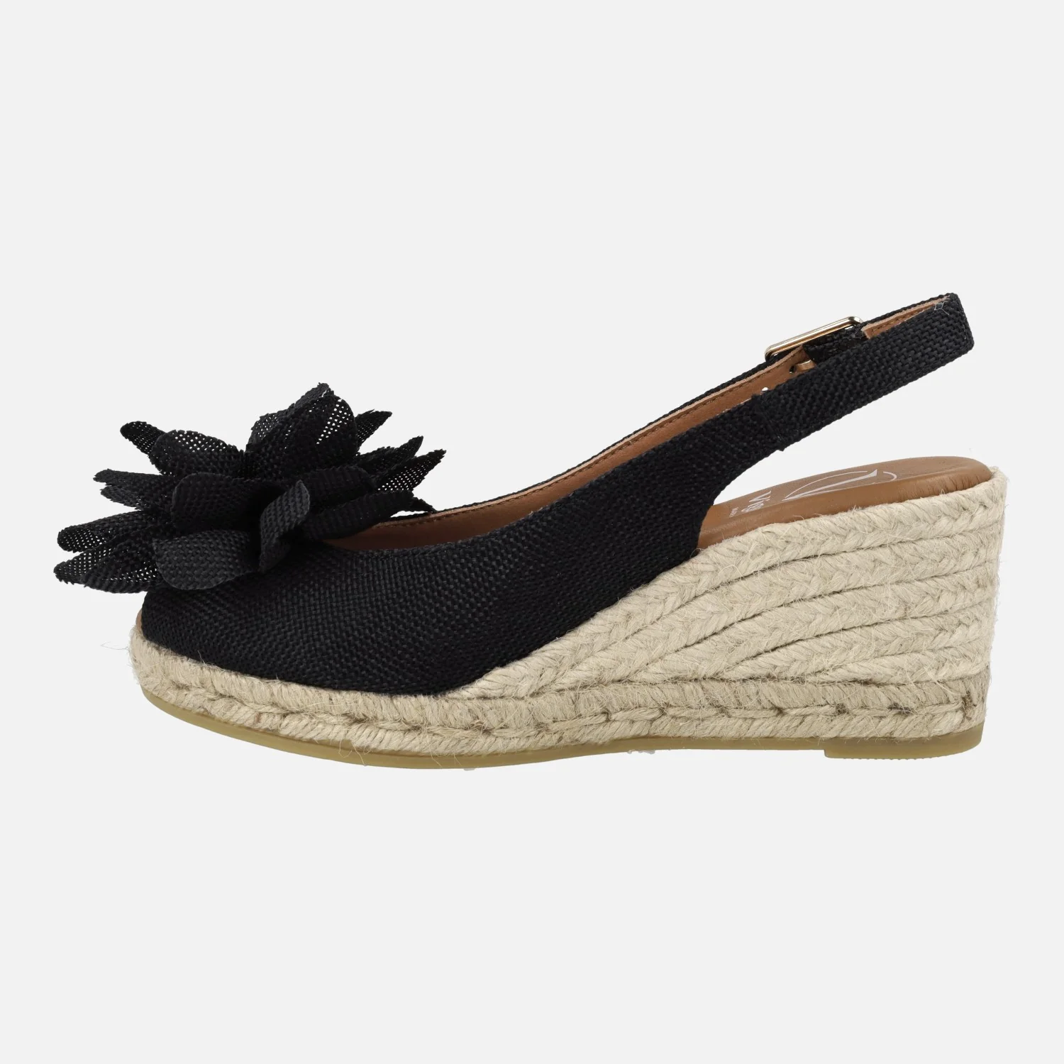 Zapatillas de esparto abiertas de puntera con adorno de flor - Image 10
