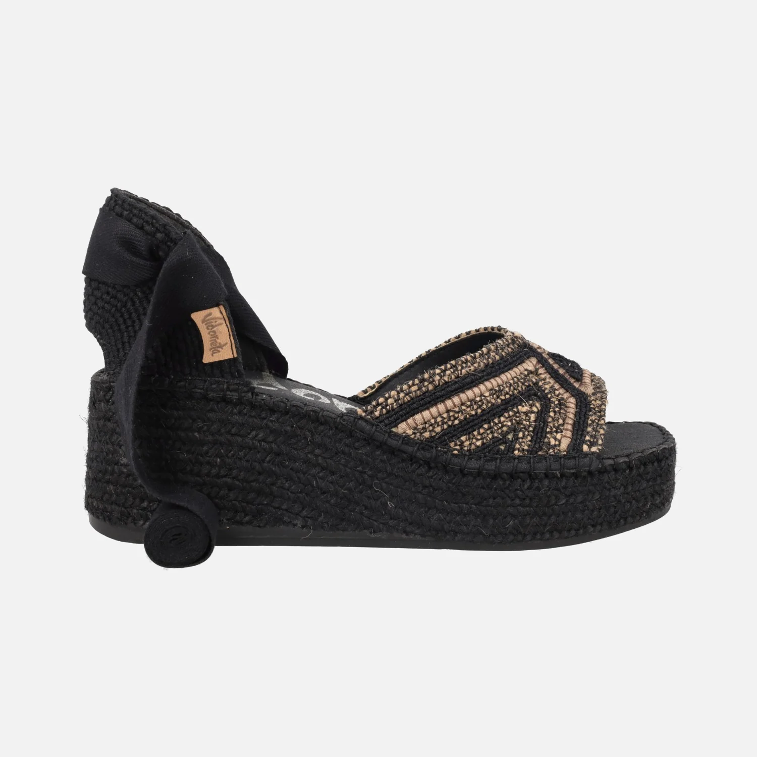 Zapatillas de esparto abiertas de puntera con cintas - Image 8