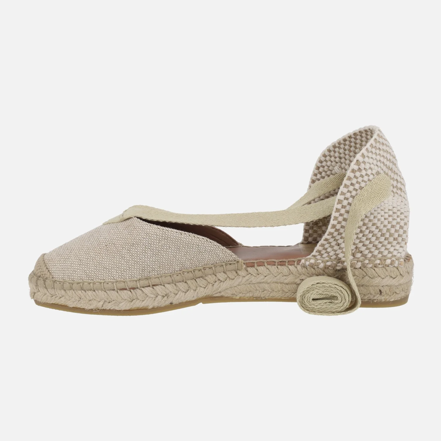 Zapatillas de esparto bajas con cintas para atar - Image 3