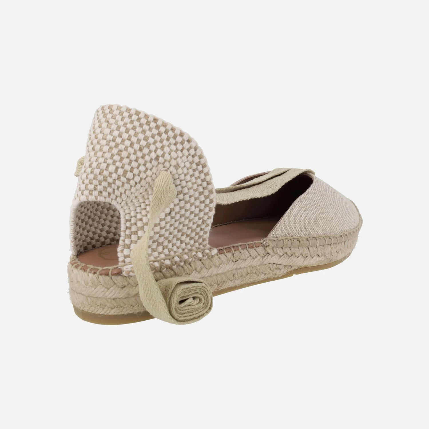 Zapatillas de esparto bajas con cintas para atar - Image 4