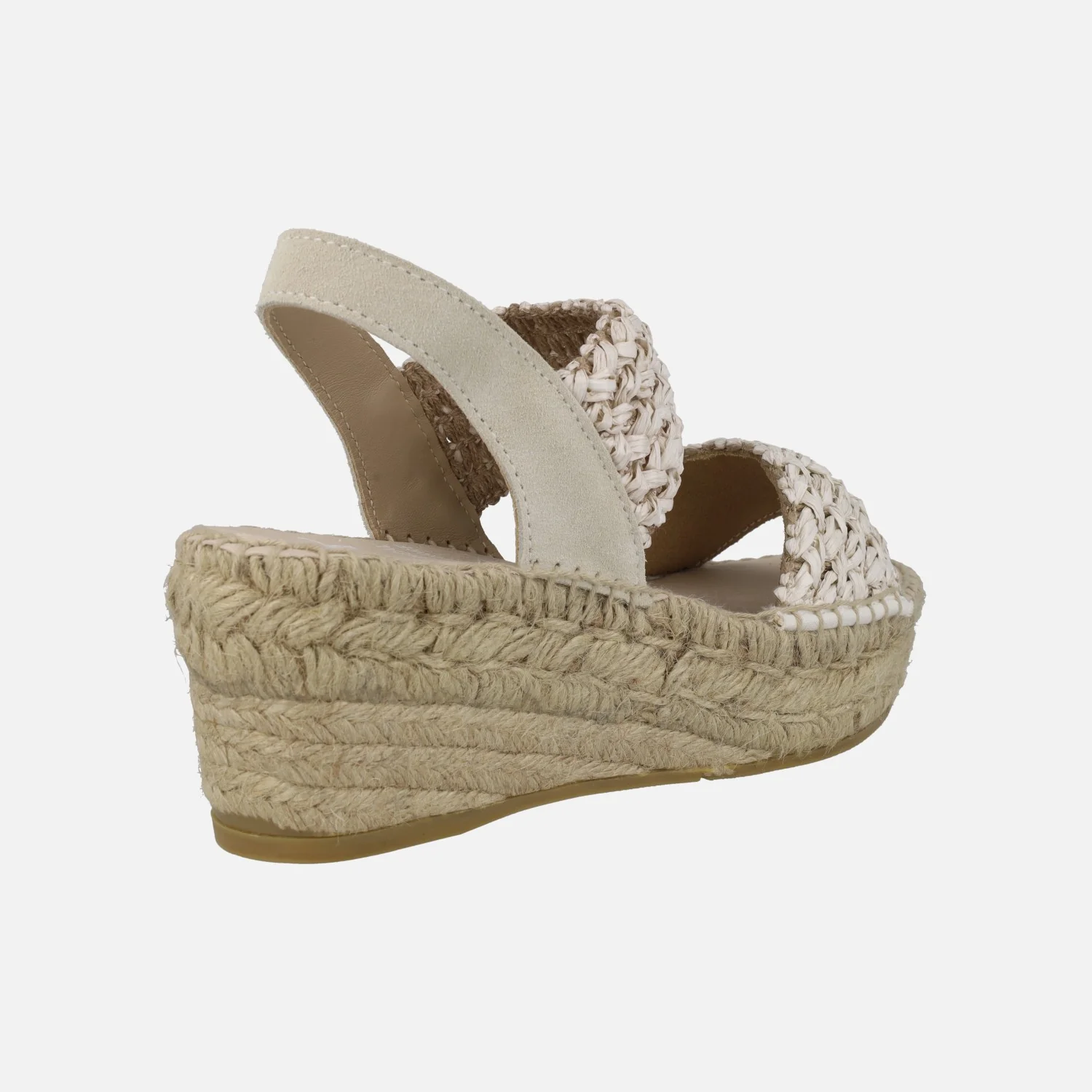Zapatillas de esparto con cuña media y tiras trenzadas de rafia - Image 10