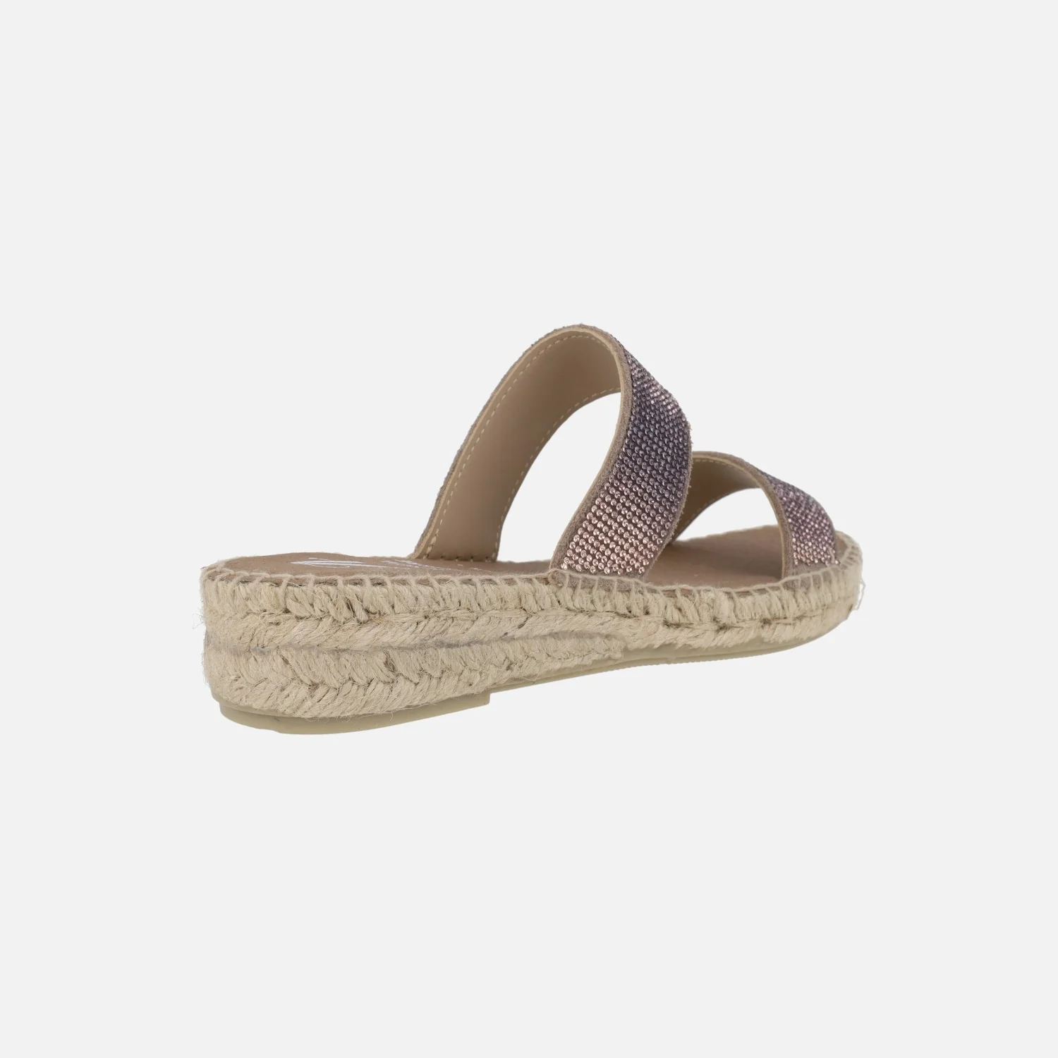 Zapatillas de esparto con dos tiras en fantasia rosa - Image 4