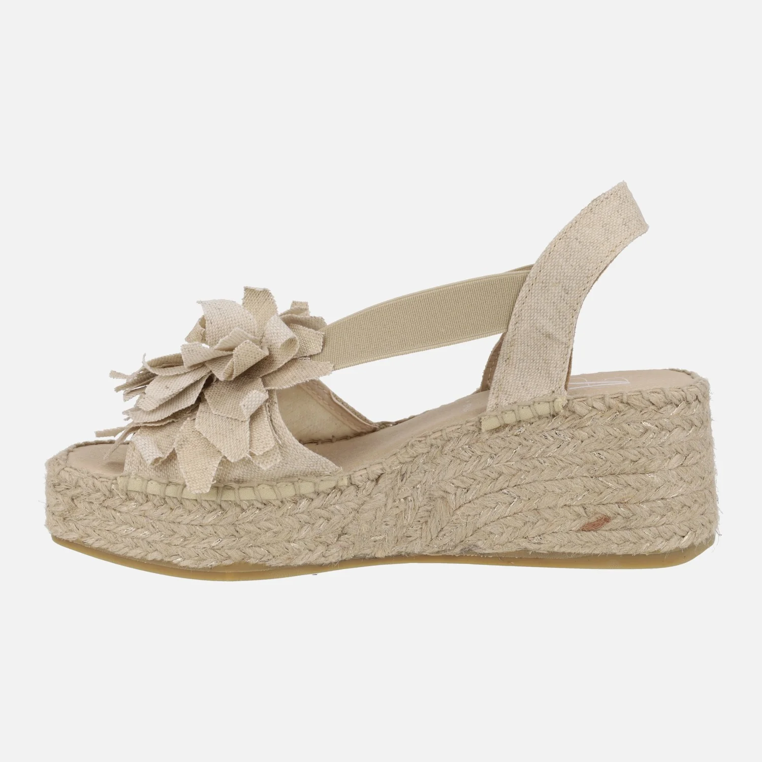 Zapatillas de esparto con plataforma y adorno de flor - Image 3