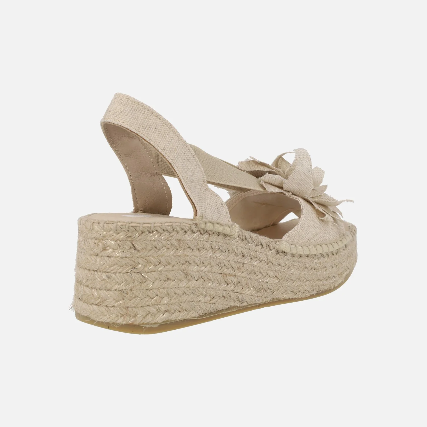 Zapatillas de esparto con plataforma y adorno de flor - Image 4