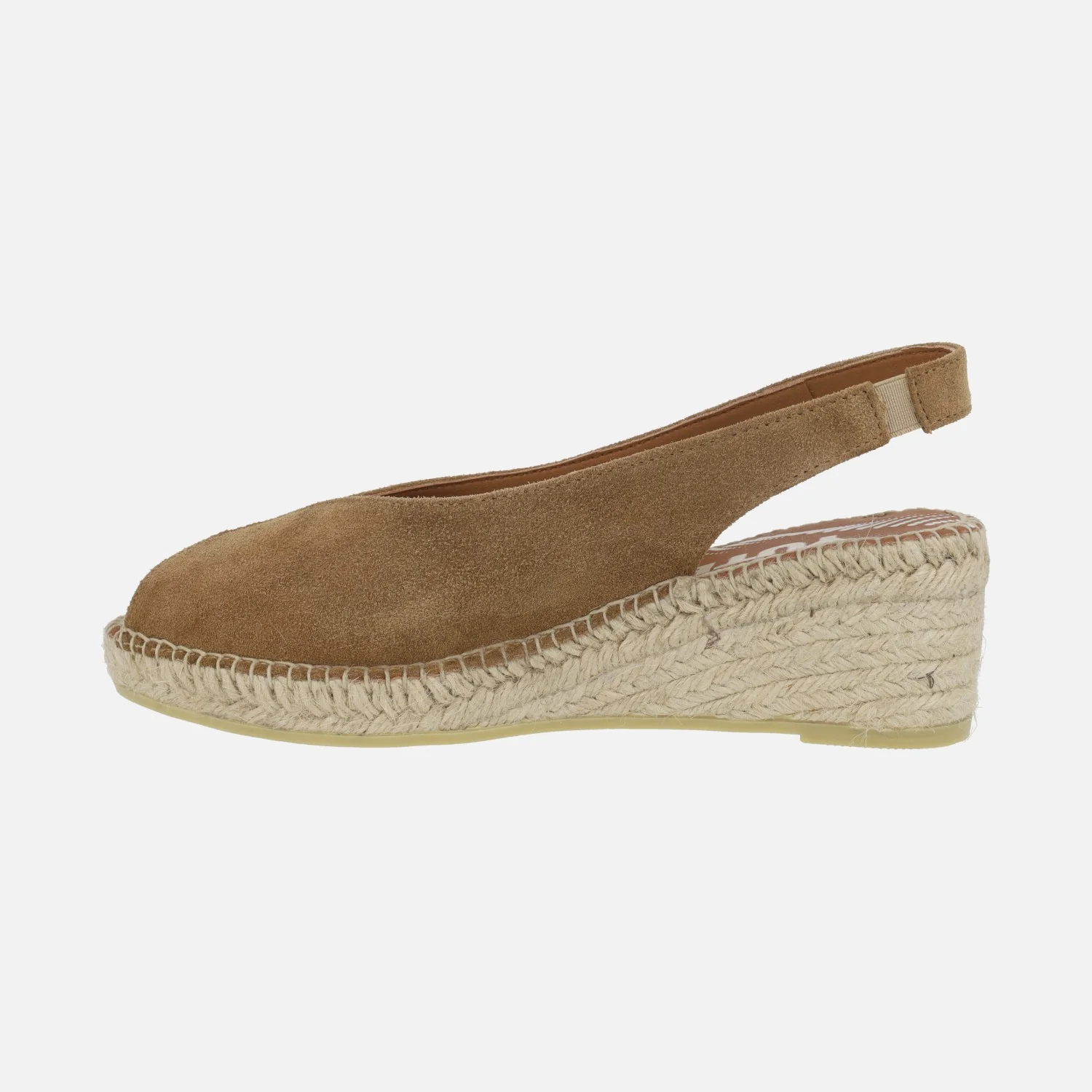 Zapatillas de esparto destalonadas en serraje con puntera abierta - Image 3