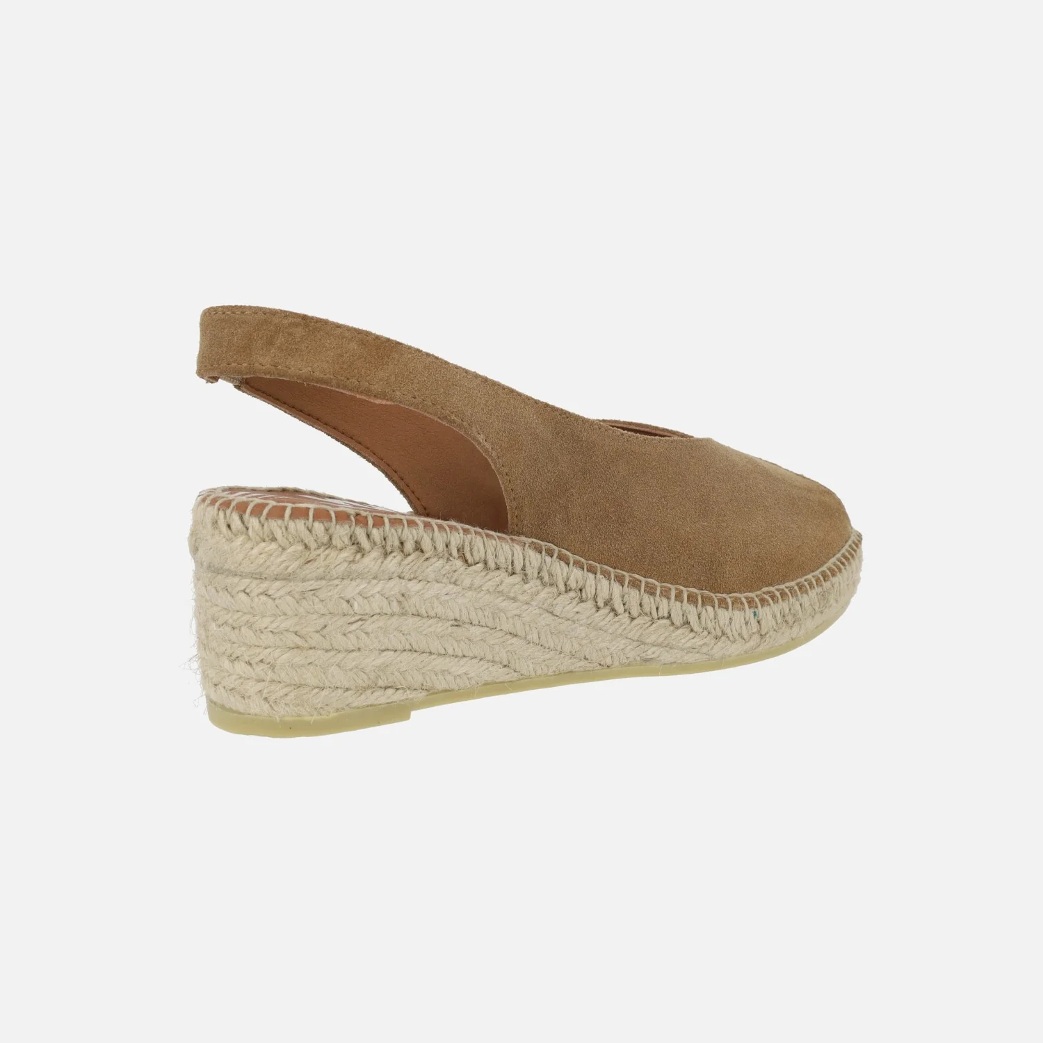 Zapatillas de esparto destalonadas en serraje con puntera abierta - Image 4