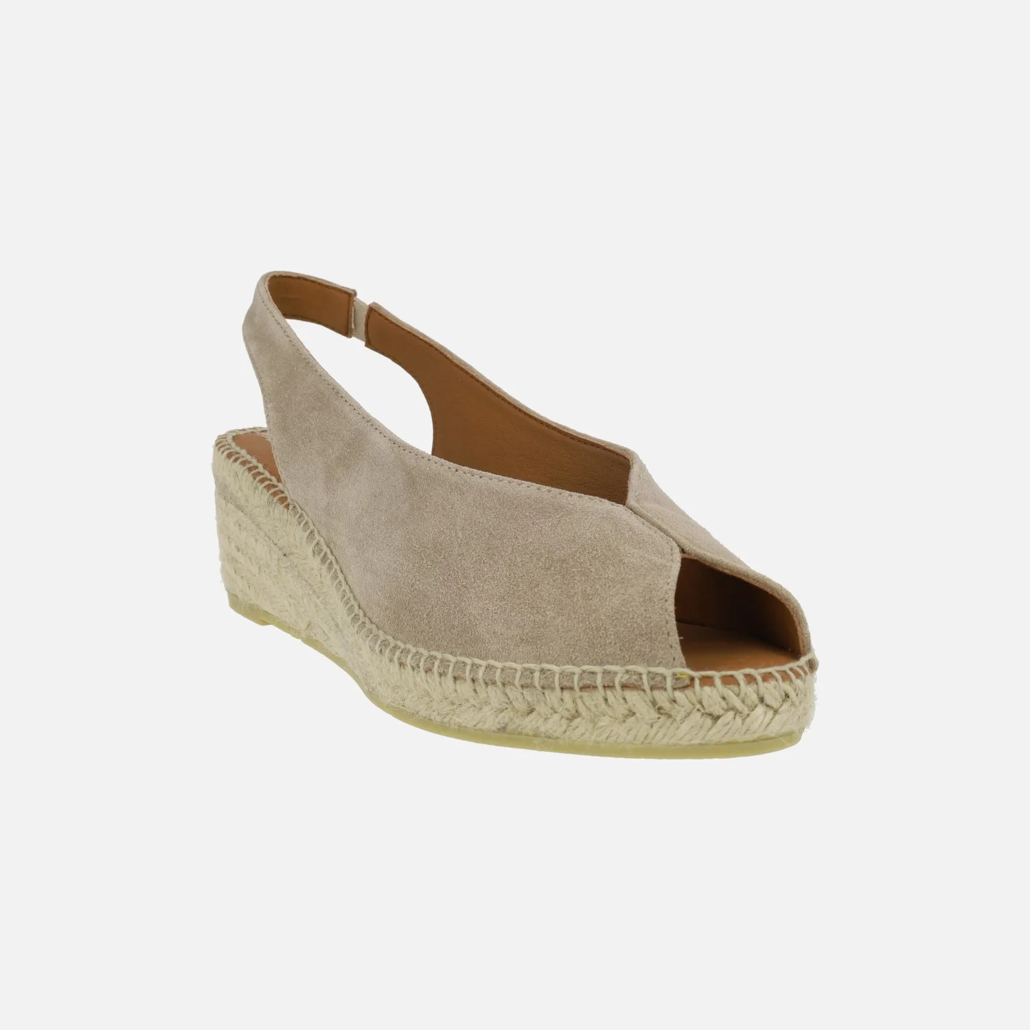 Zapatillas de esparto destalonadas en serraje con puntera abierta - Image 8