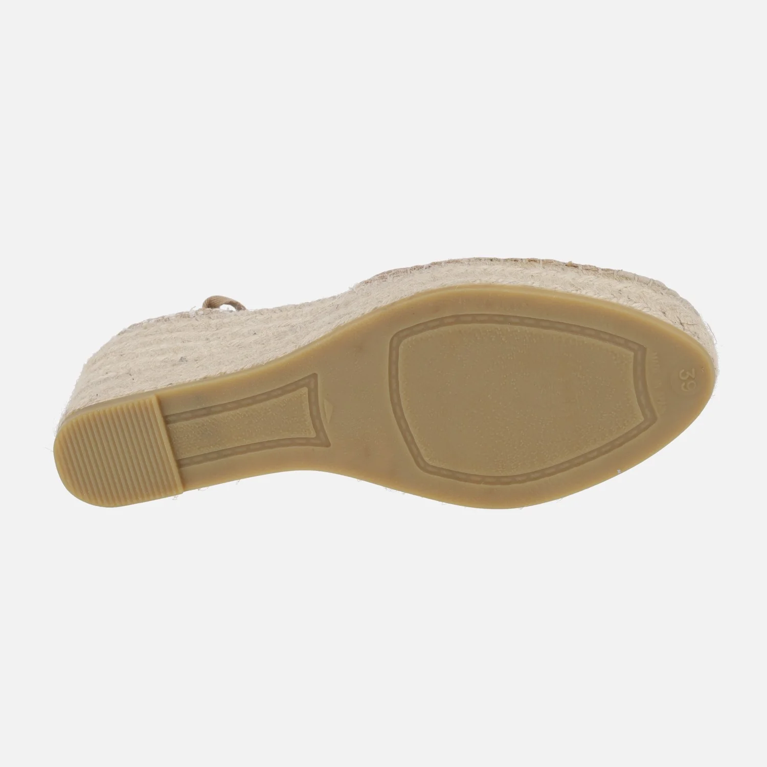Zapatillas de esparto en piel camel con cintas - Image 6