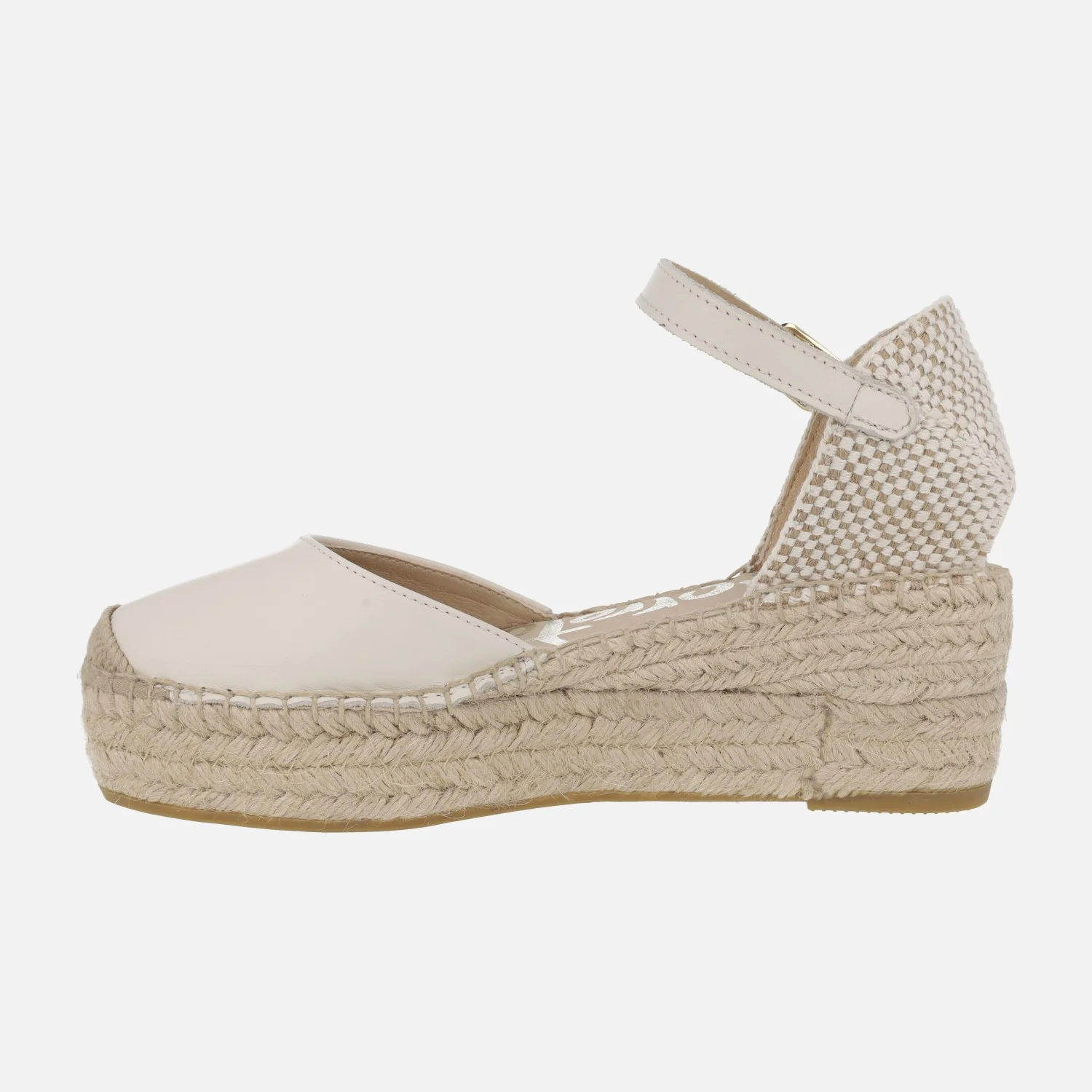 Zapatillas de esparto en piel con pulsera y plataforma - Image 3