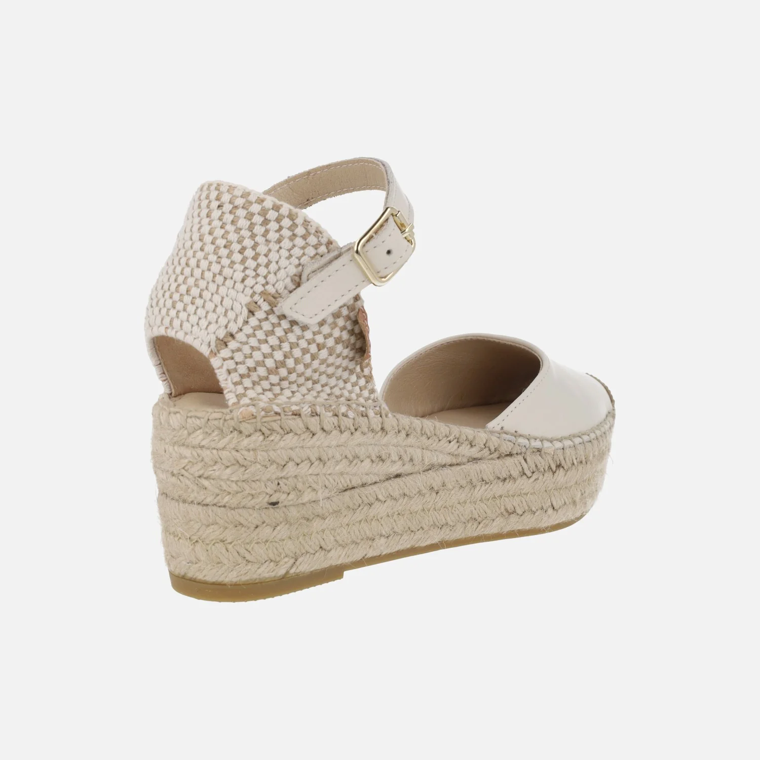 Zapatillas de esparto en piel con pulsera y plataforma - Image 4