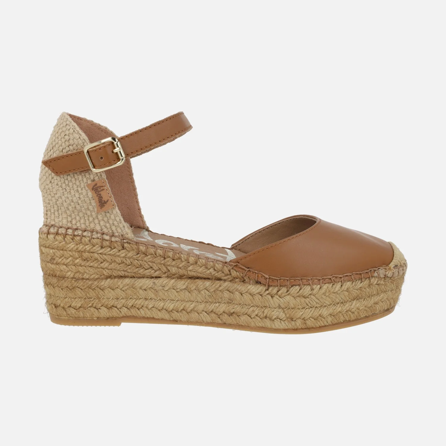 Zapatillas de esparto en piel con pulsera y plataforma - Image 7