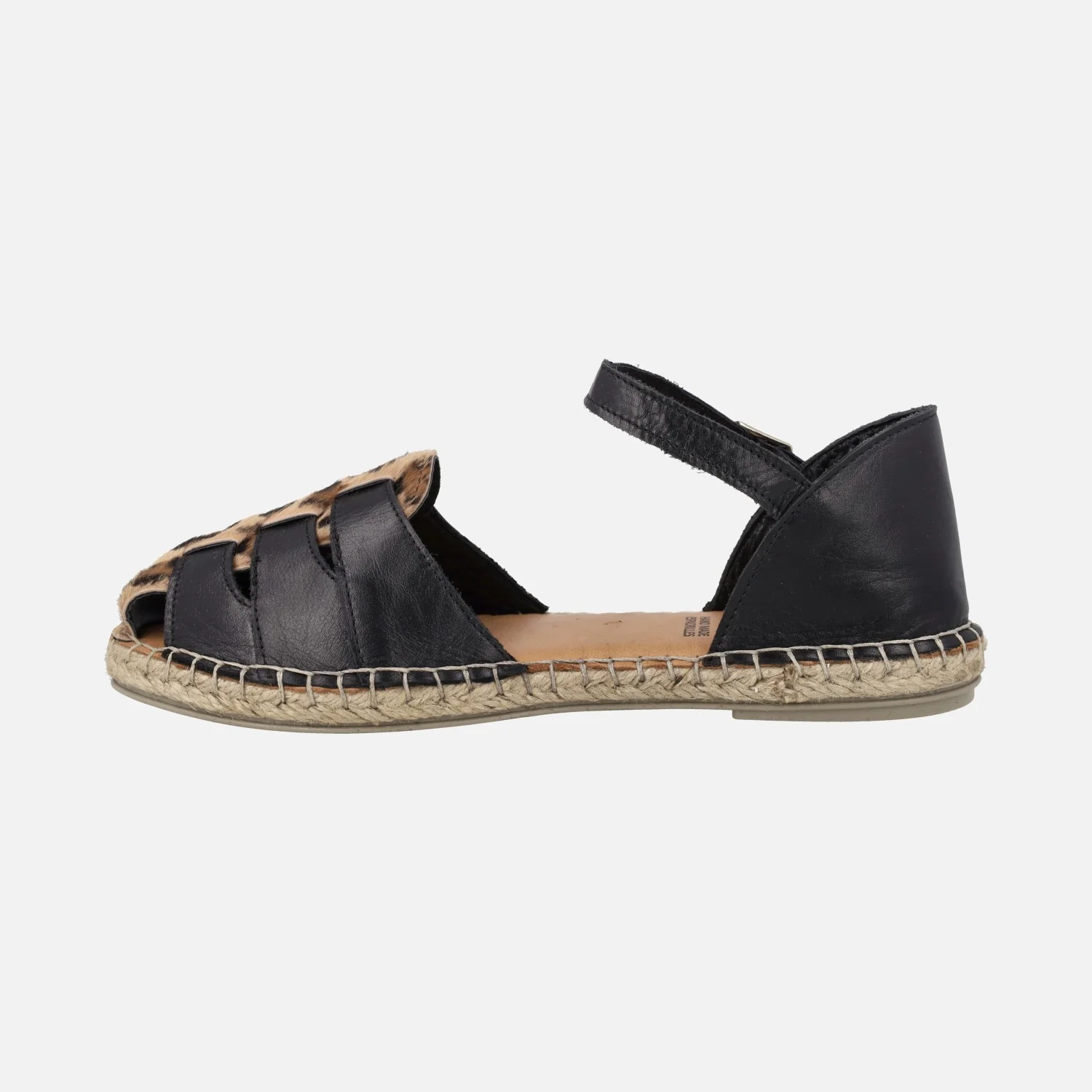 Zapatillas de esparto en piel estilo cangrejeras con detalles en leopardo - Image 4