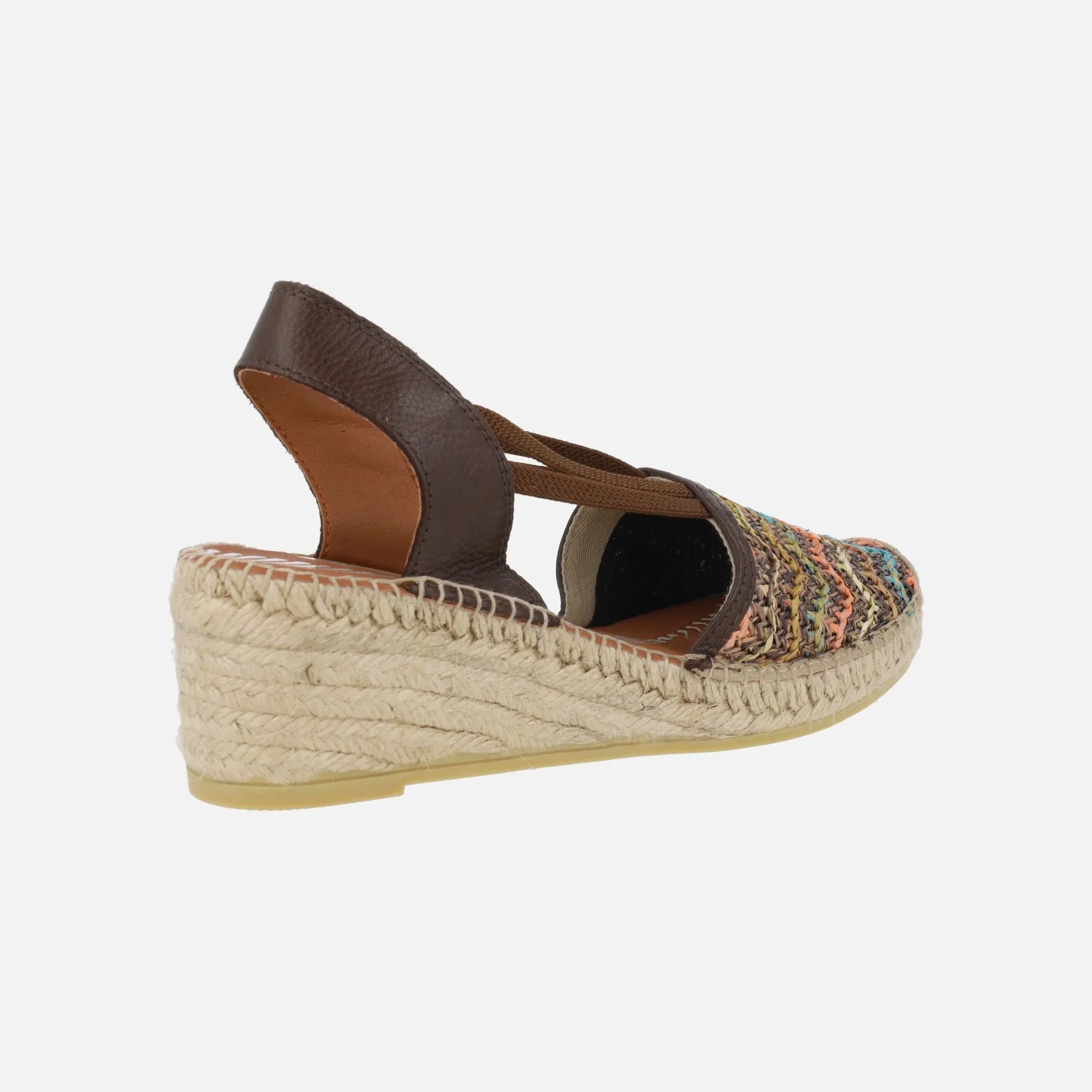 Zapatillas de esparto en rafia trenzada multicolor con elásticos - Image 4