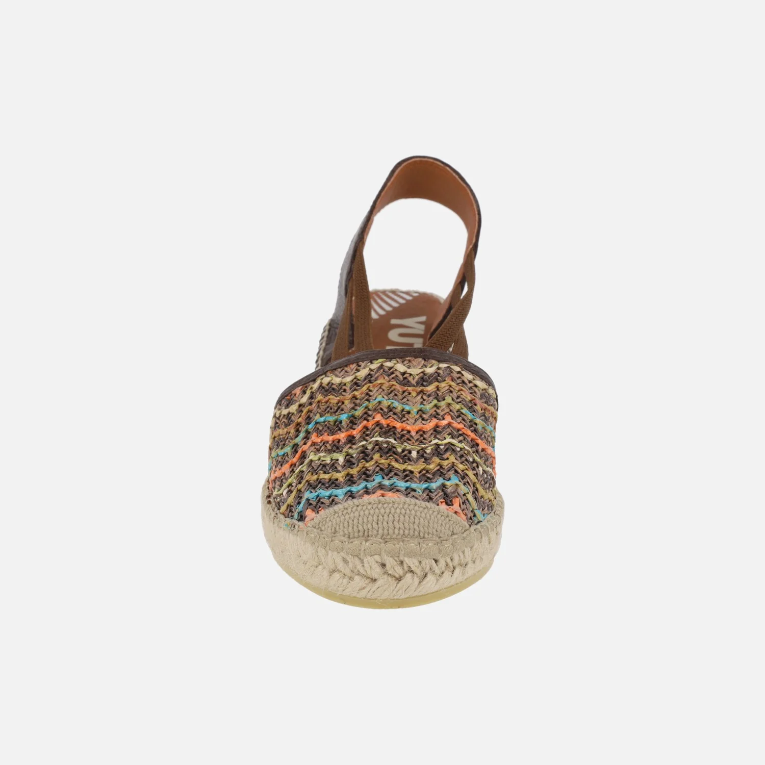 Zapatillas de esparto en rafia trenzada multicolor con elásticos - Image 5