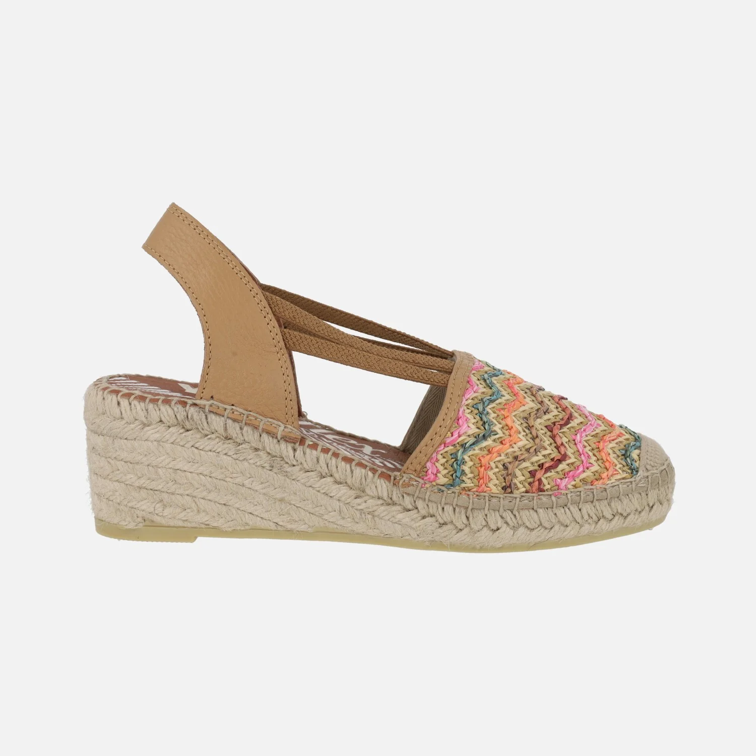 Zapatillas de esparto en rafia trenzada multicolor con elásticos - Image 7
