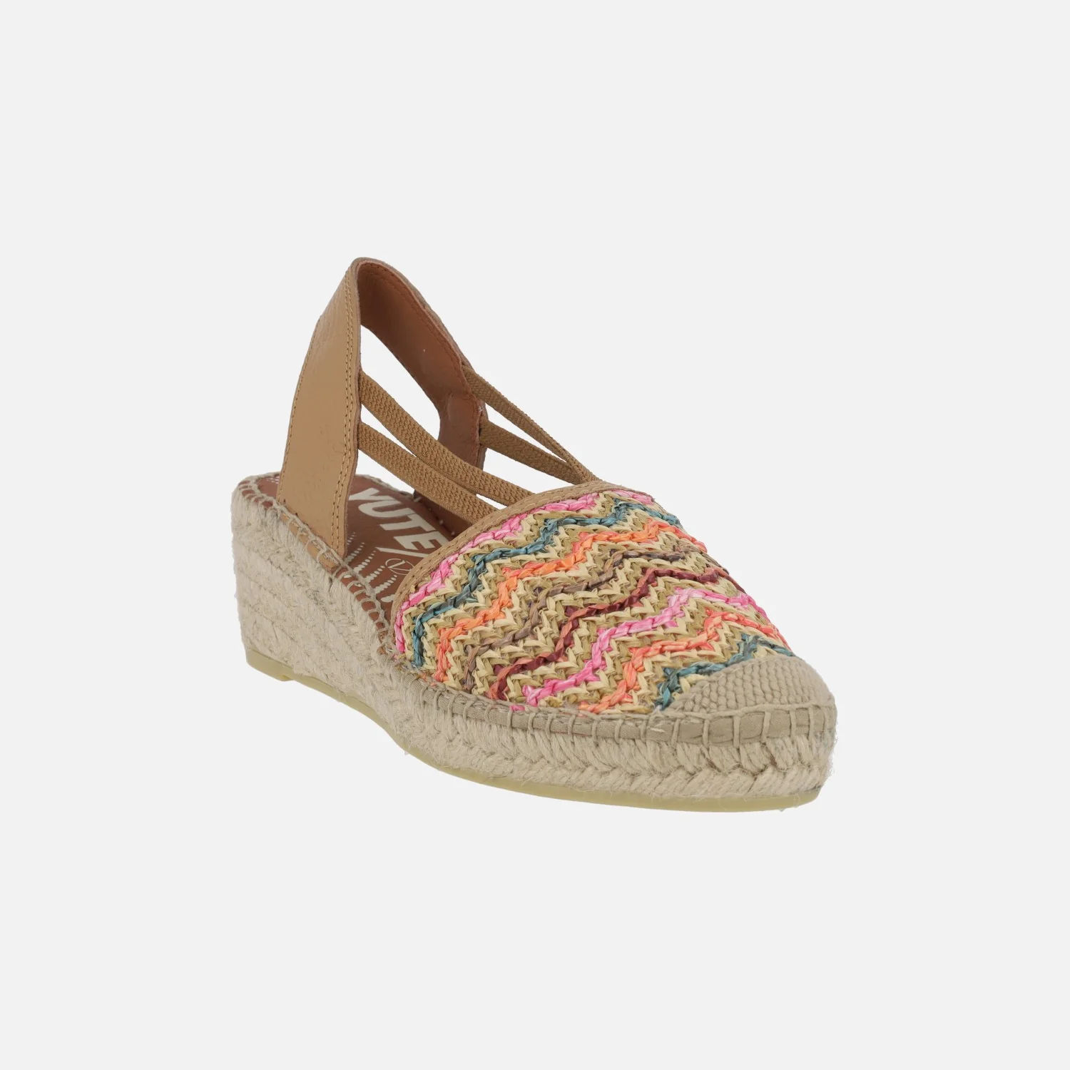 Zapatillas de esparto en rafia trenzada multicolor con elásticos - Image 8