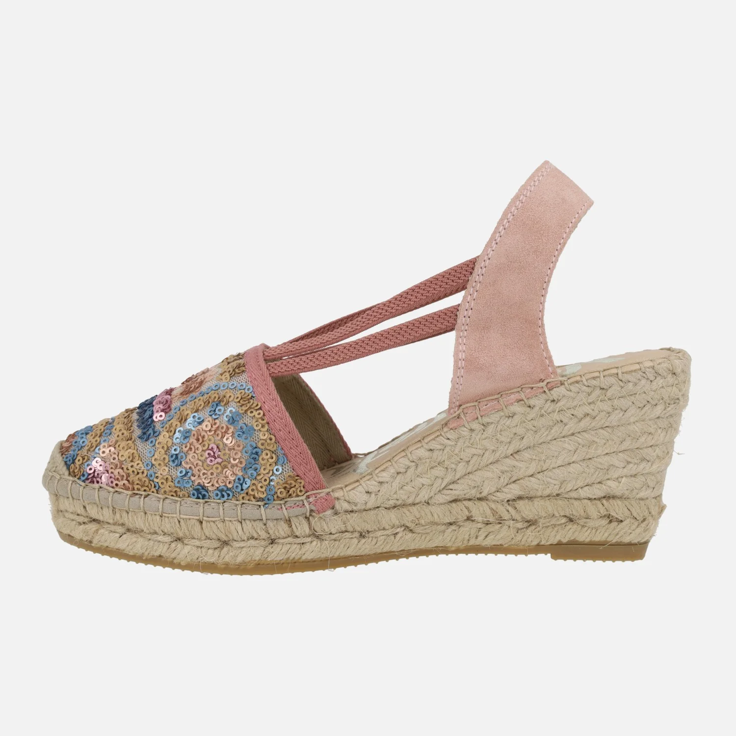 Zapatillas de esparto en tejido con lentejuelas Vidorreta - Image 3