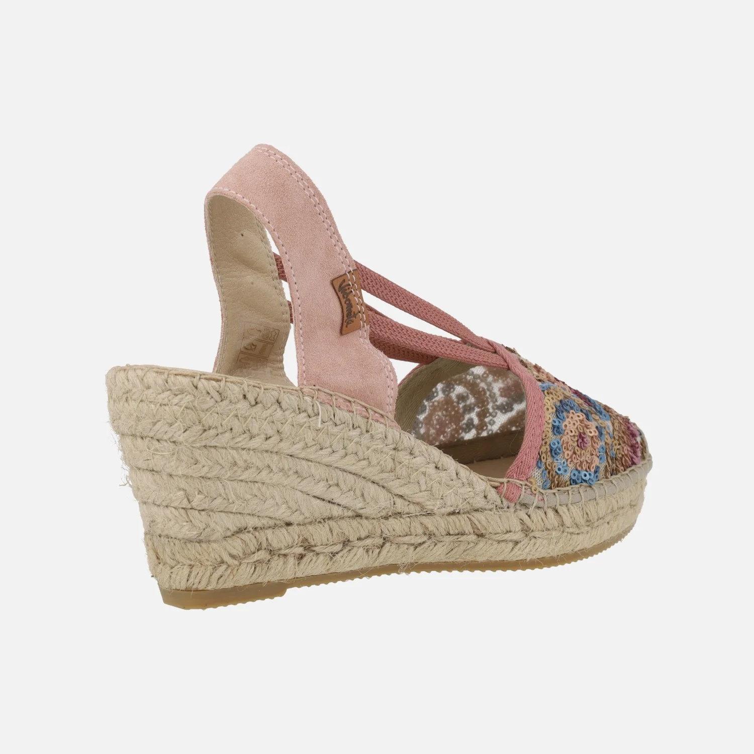 Zapatillas de esparto en tejido con lentejuelas Vidorreta - Image 4