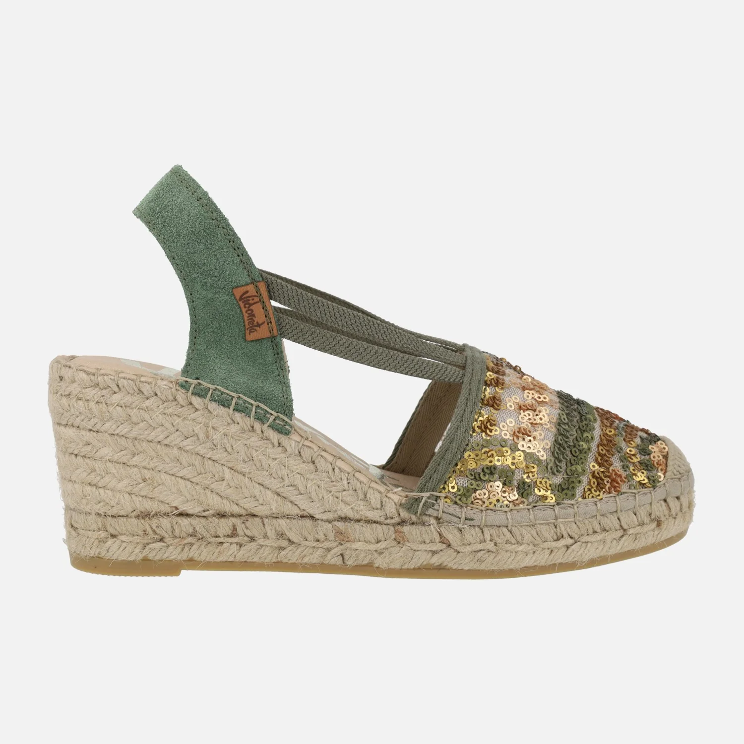 Zapatillas de esparto en tejido con lentejuelas Vidorreta - Image 6