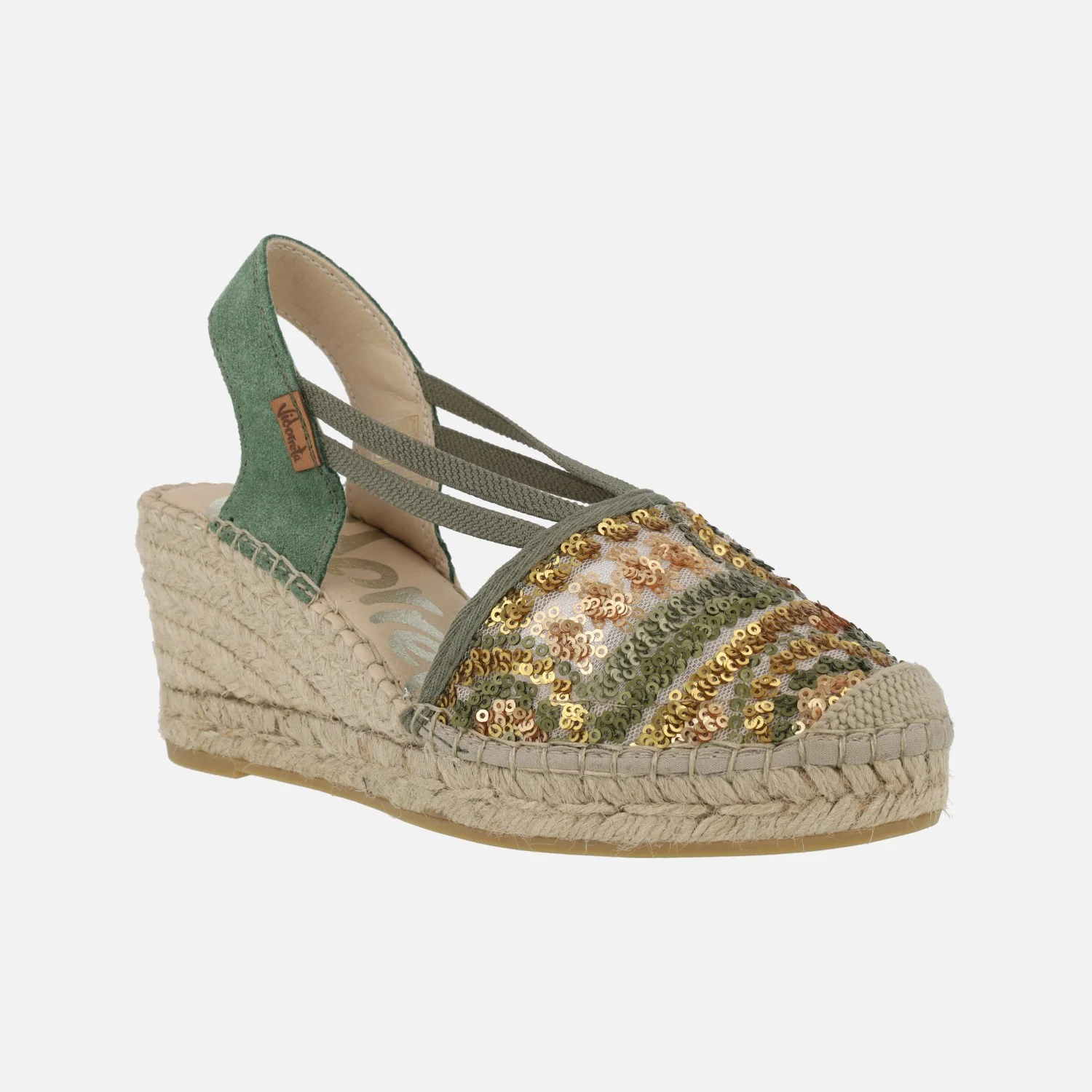 Zapatillas de esparto en tejido con lentejuelas Vidorreta - Image 7