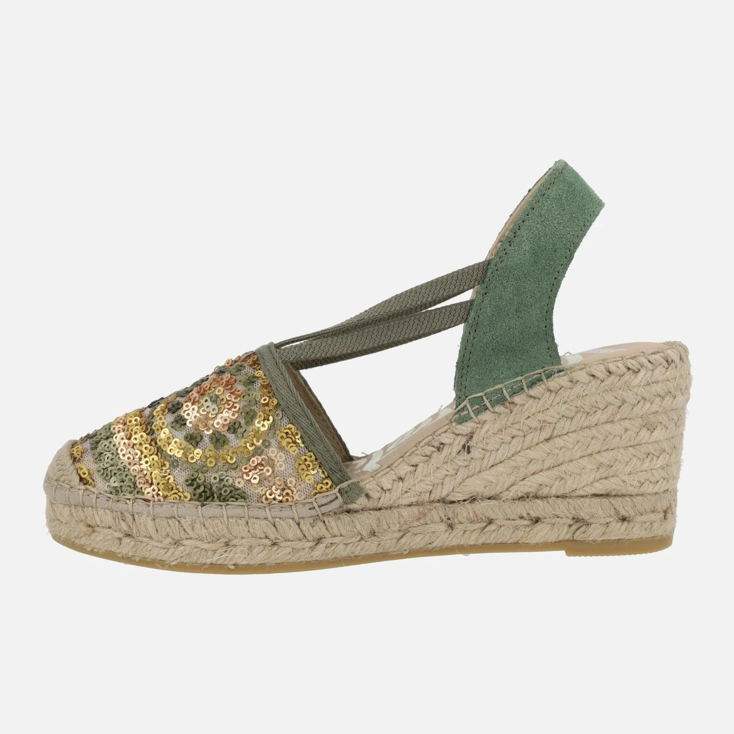 Zapatillas de esparto en tejido con lentejuelas Vidorreta - Image 8